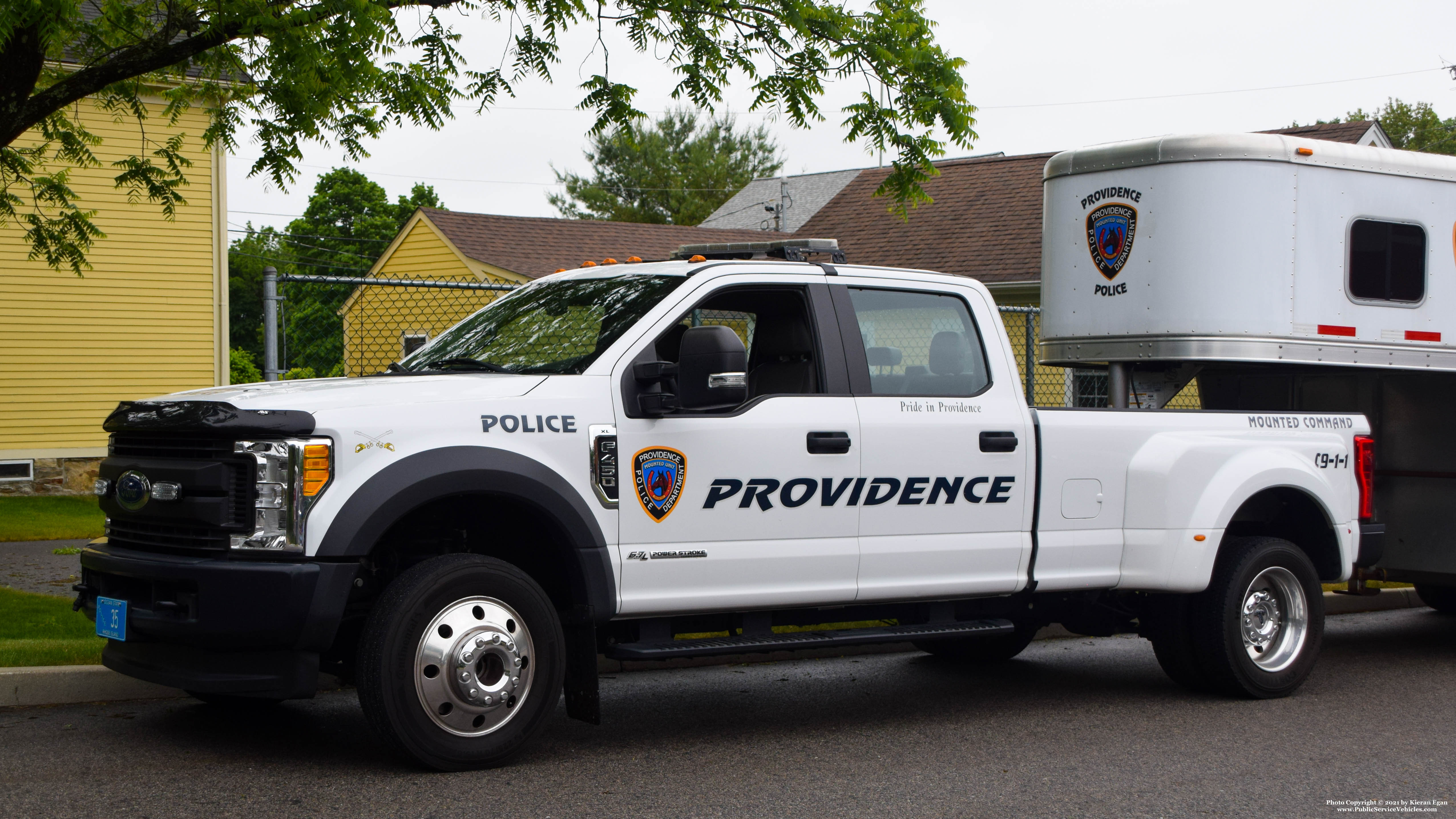 A photo  of Providence Police
            Cruiser 35, a 2017 Ford F-450 XL Crew Cab             taken by Kieran Egan