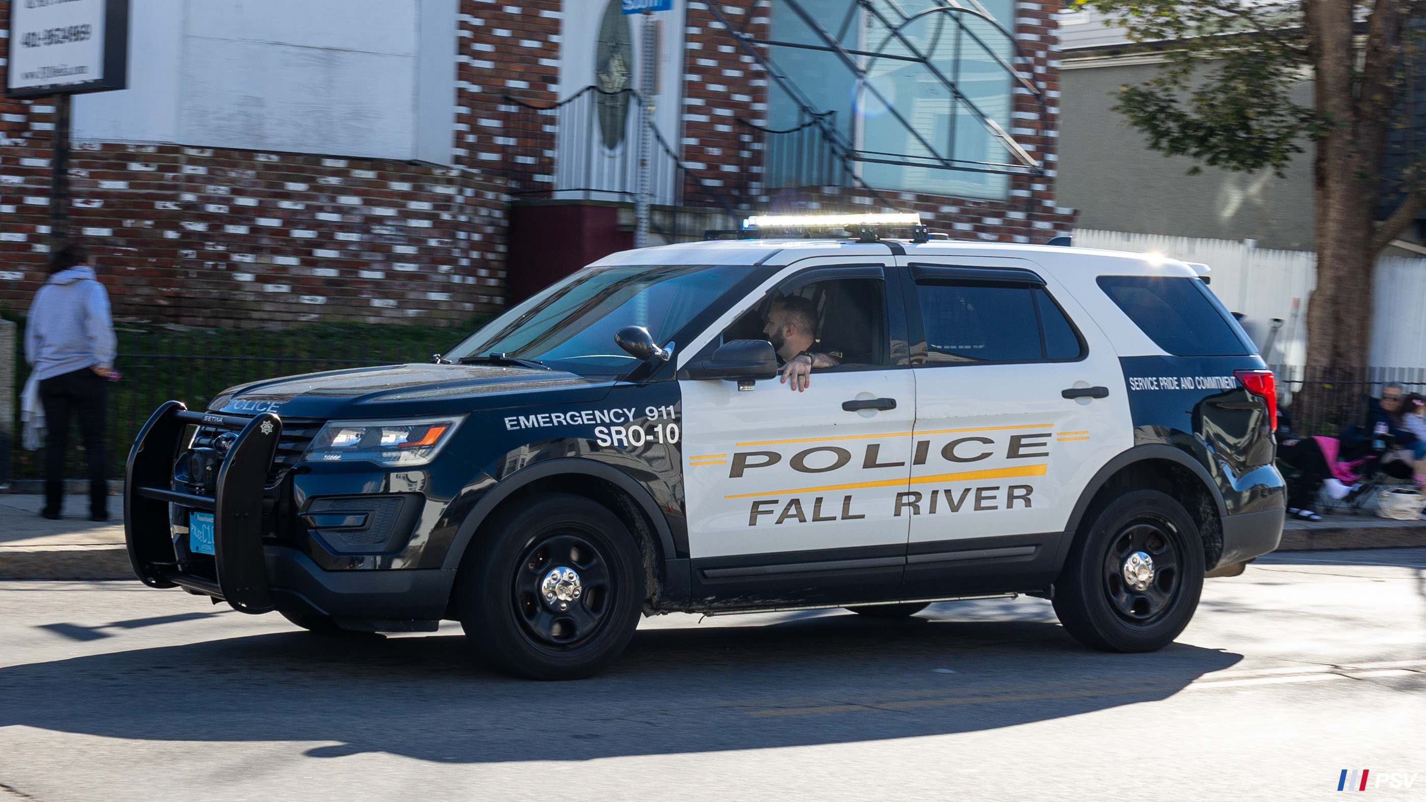 A photo  of Fall River Police
            SRO-10, a 2016 Ford Police Interceptor Utility             taken by Kieran Egan