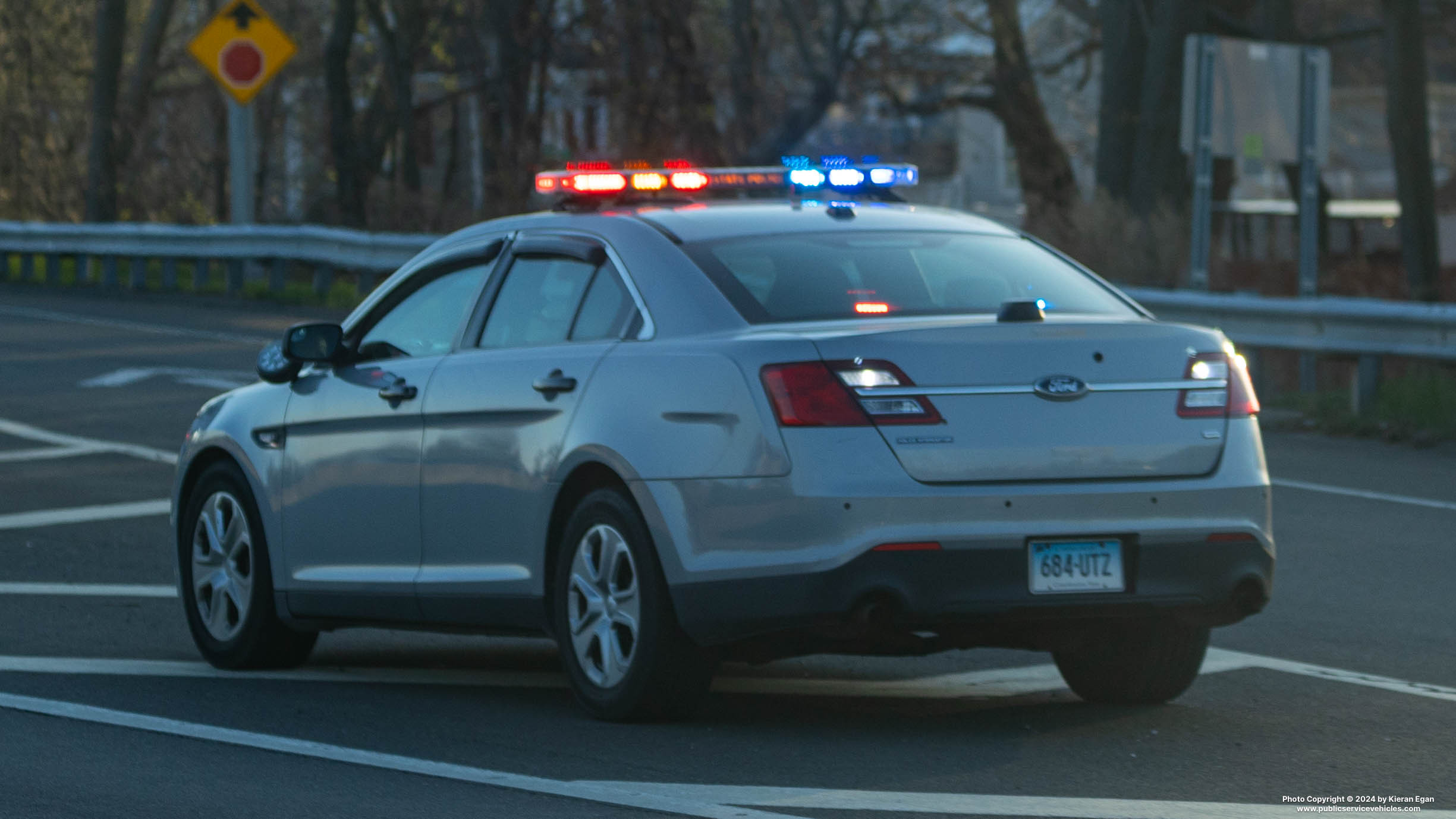 A photo  of Connecticut State Police
            Cruiser 684, a 2013-2019 Ford Police Interceptor Sedan             taken by Kieran Egan