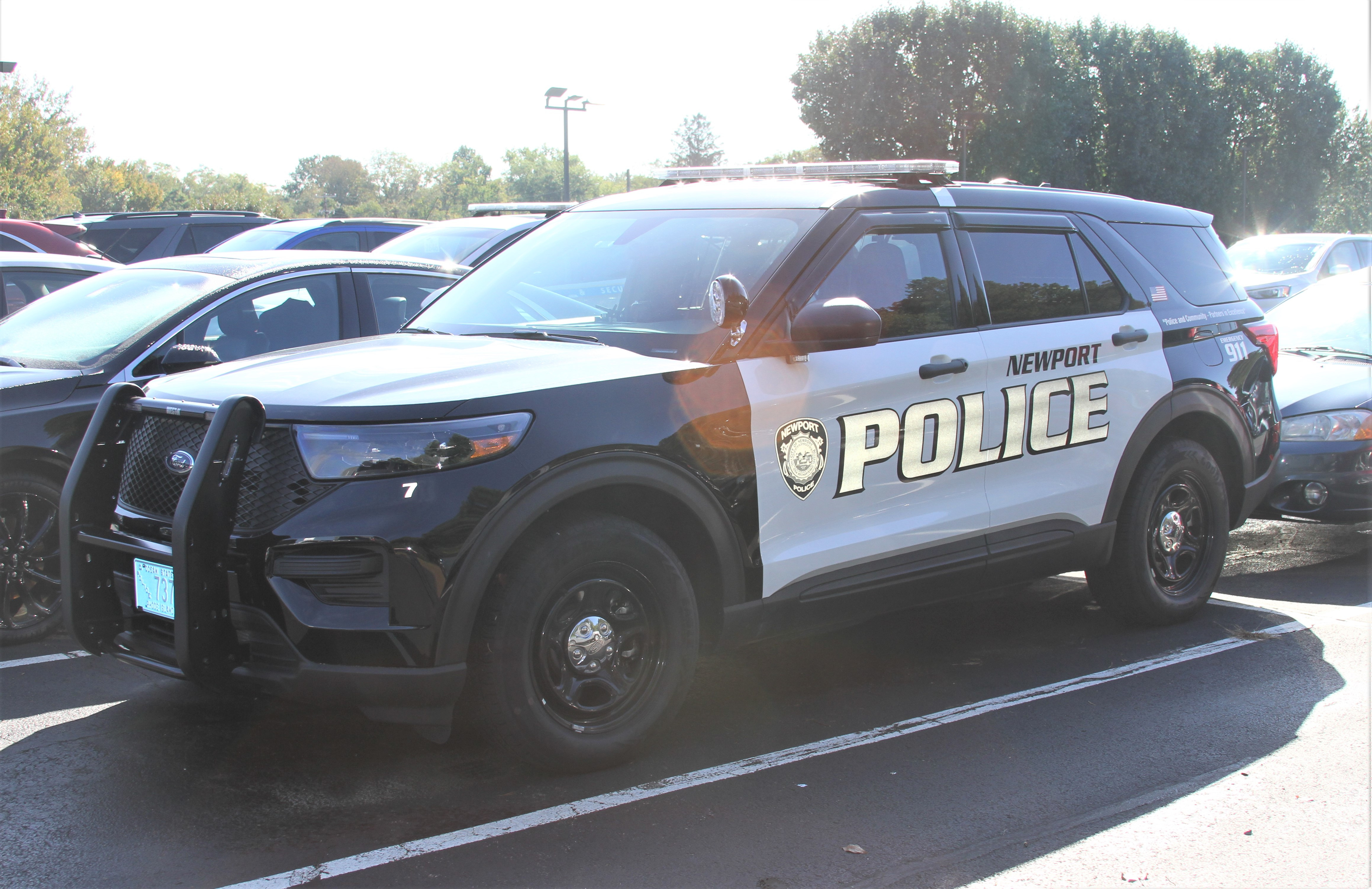 A photo  of Newport Police
            Car 7, a 2021 Ford Police Interceptor Utility             taken by Richard Schmitter