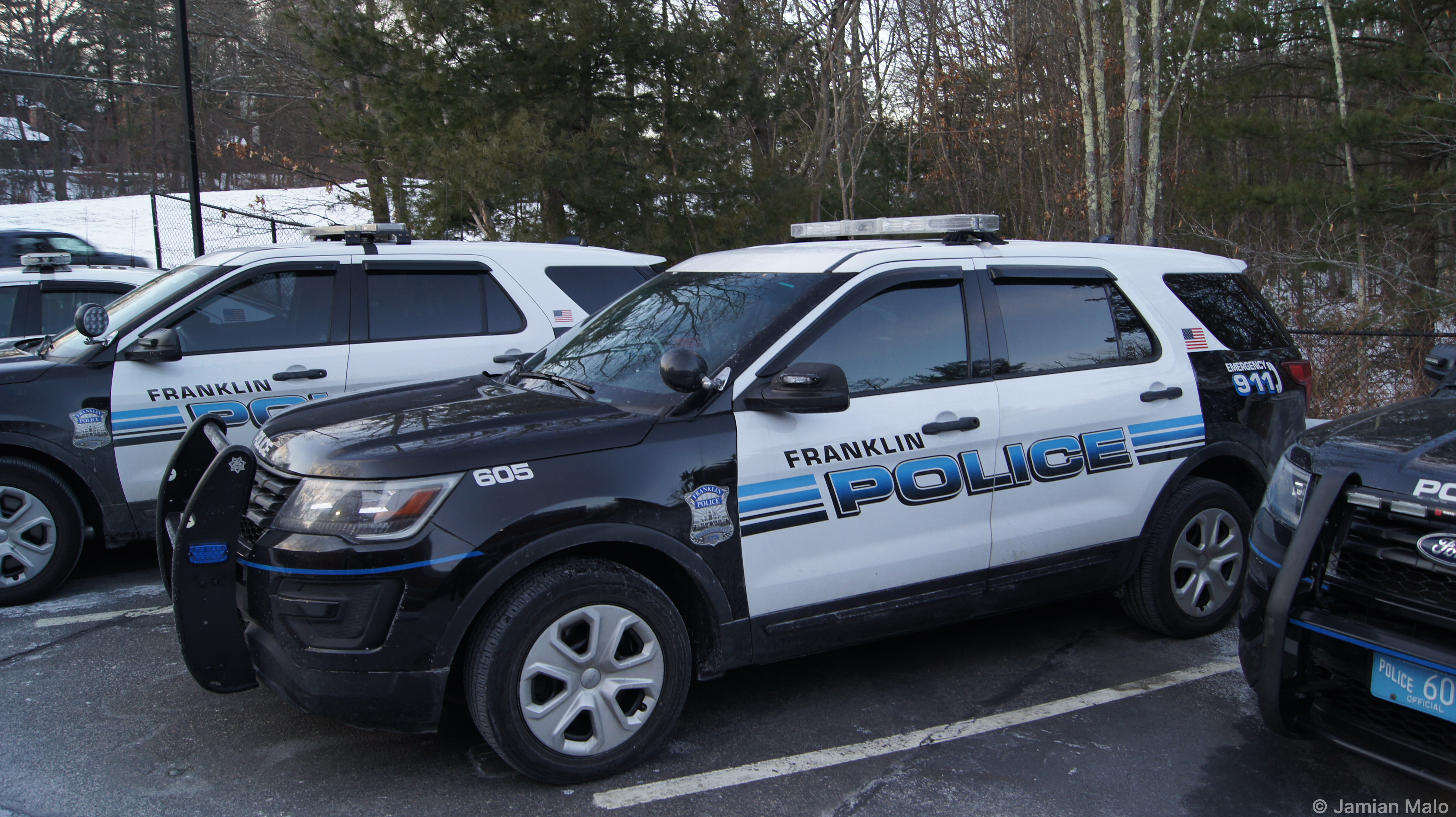 A photo  of Franklin Police
            Cruiser 605, a 2016-2019 Ford Police Interceptor Utility             taken by Jamian Malo
