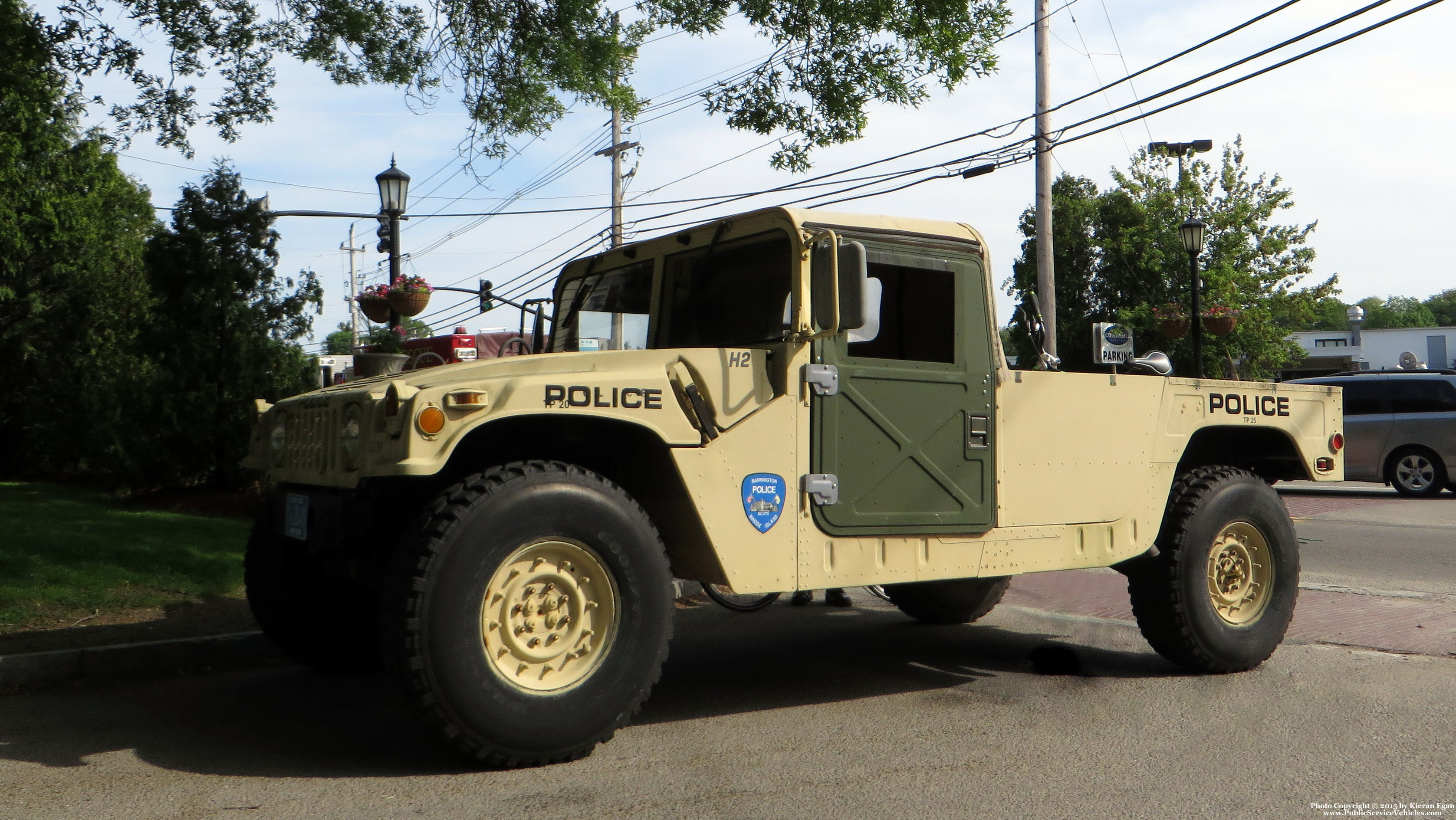 A photo  of Barrington Police
            Humvee 2, a 1993 AM General H3             taken by Kieran Egan