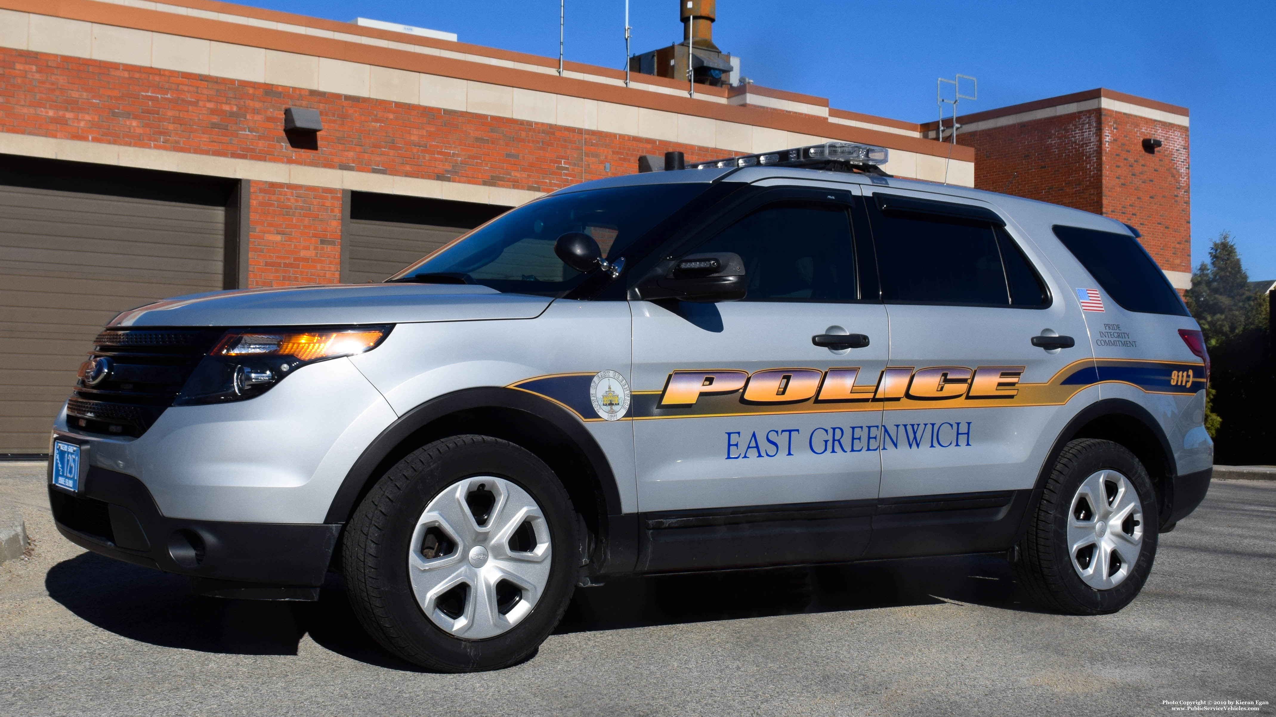 A photo  of East Greenwich Police
            Cruiser 1251, a 2015 Ford Police Interceptor Utility             taken by Kieran Egan