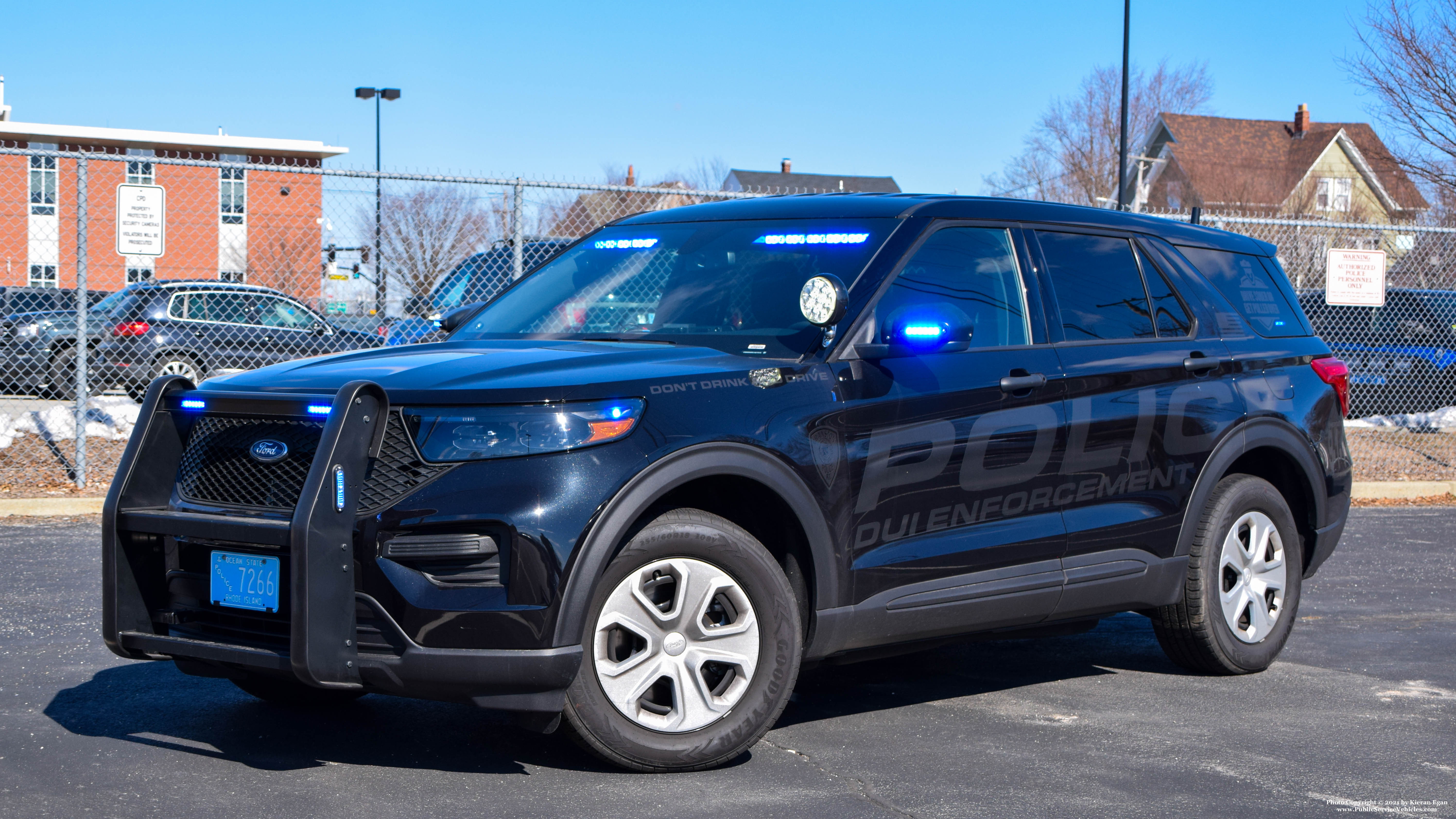 A photo  of Cranston Police
            DUI Enforcement Unit, a 2020 Ford Police Interceptor Utility             taken by Kieran Egan