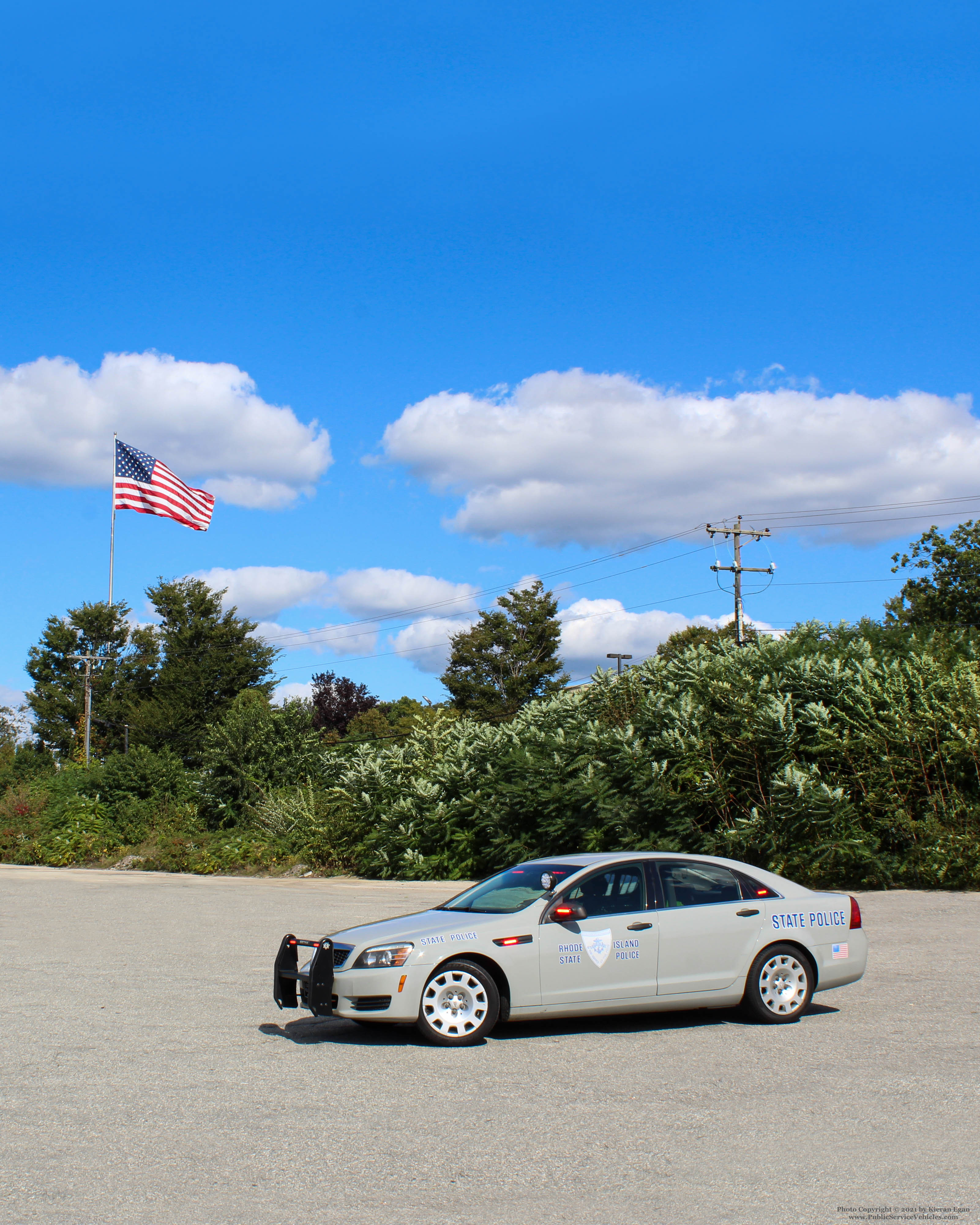 A photo  of Rhode Island State Police
            Cruiser 105, a 2013 Chevrolet Caprice             taken by Kieran Egan