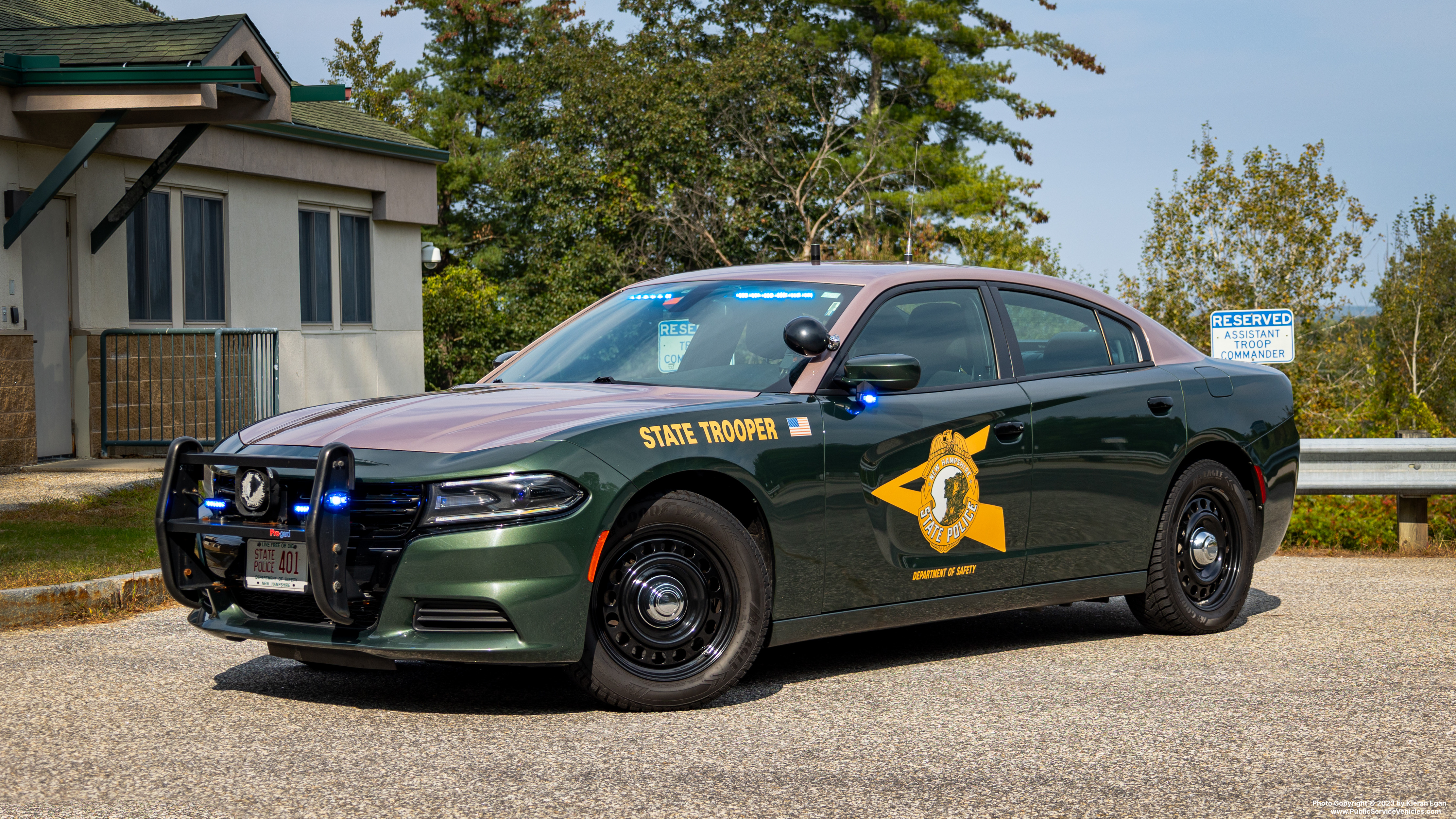 A photo  of New Hampshire State Police
            Cruiser 401, a 2016 Dodge Charger             taken by Kieran Egan