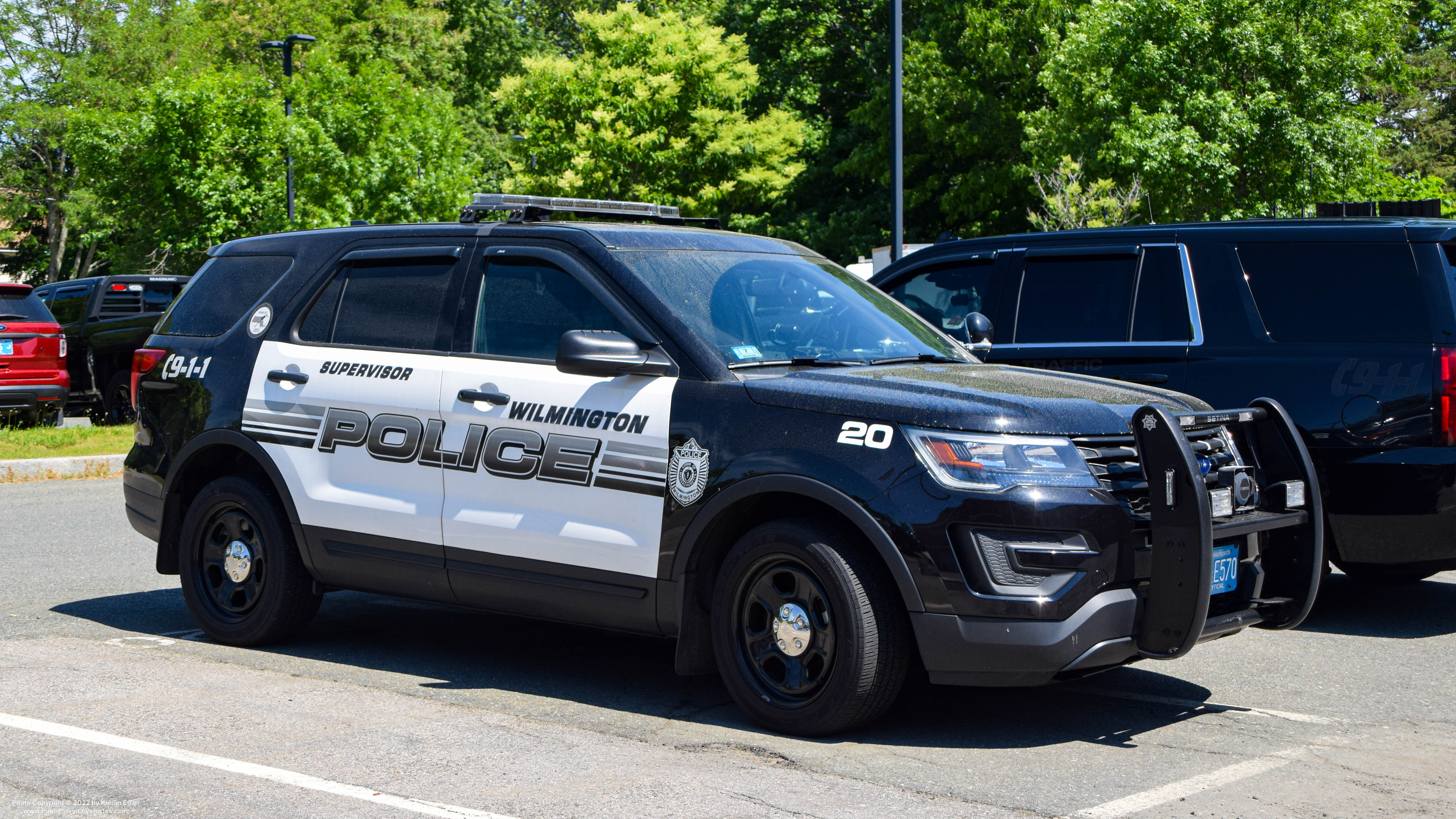 A photo  of Wilmington Police
            Cruiser 20, a 2019 Ford Police Interceptor Utility             taken by Kieran Egan