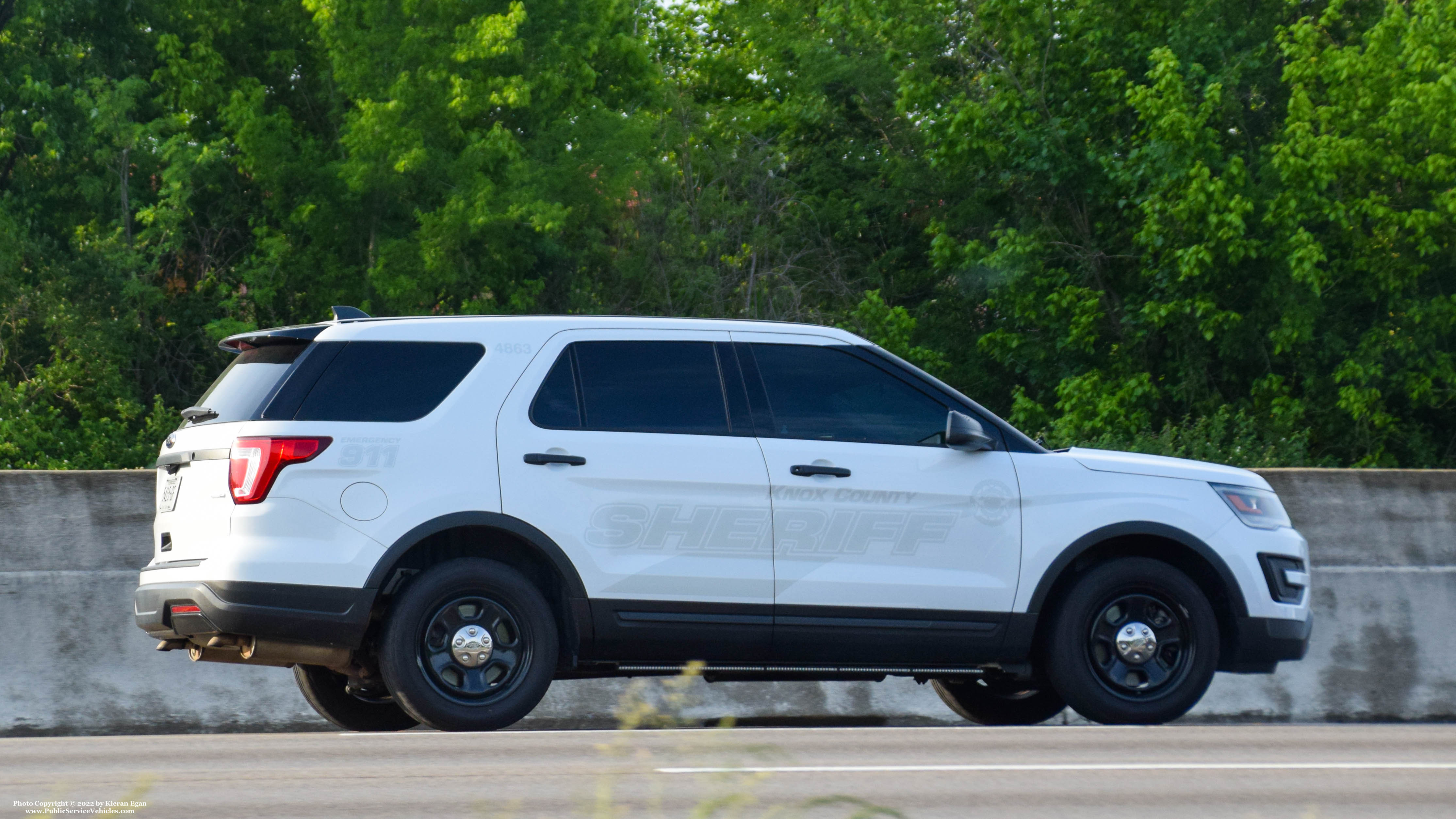 A photo  of Knox County Sheriff
            Cruiser 4863, a 2016-2019 Ford Police Interceptor Utility             taken by Kieran Egan