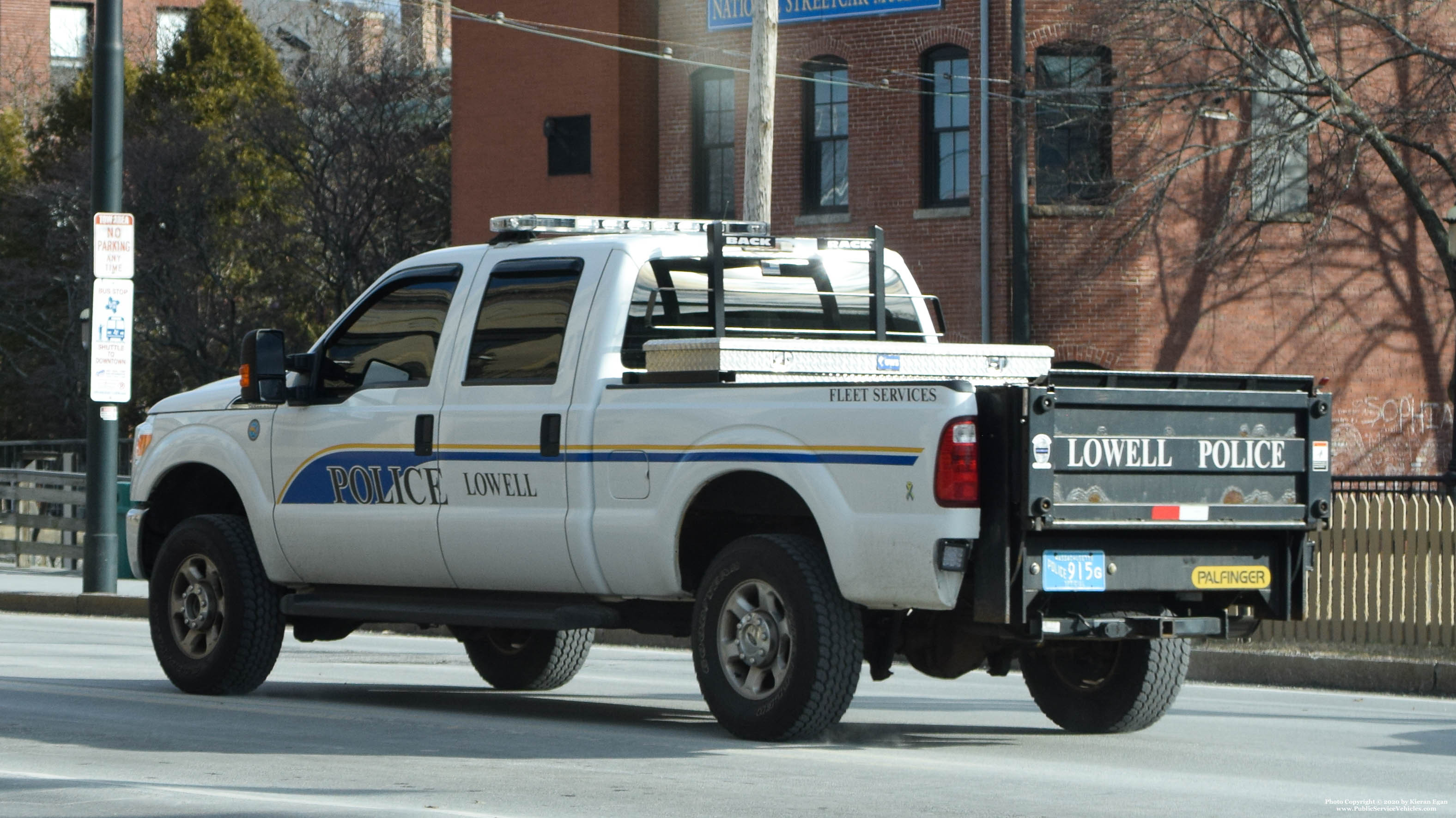 A photo  of Lowell Police
            Fleet Services Unit, a 2013 Ford F-Series Crew Cab             taken by Kieran Egan
