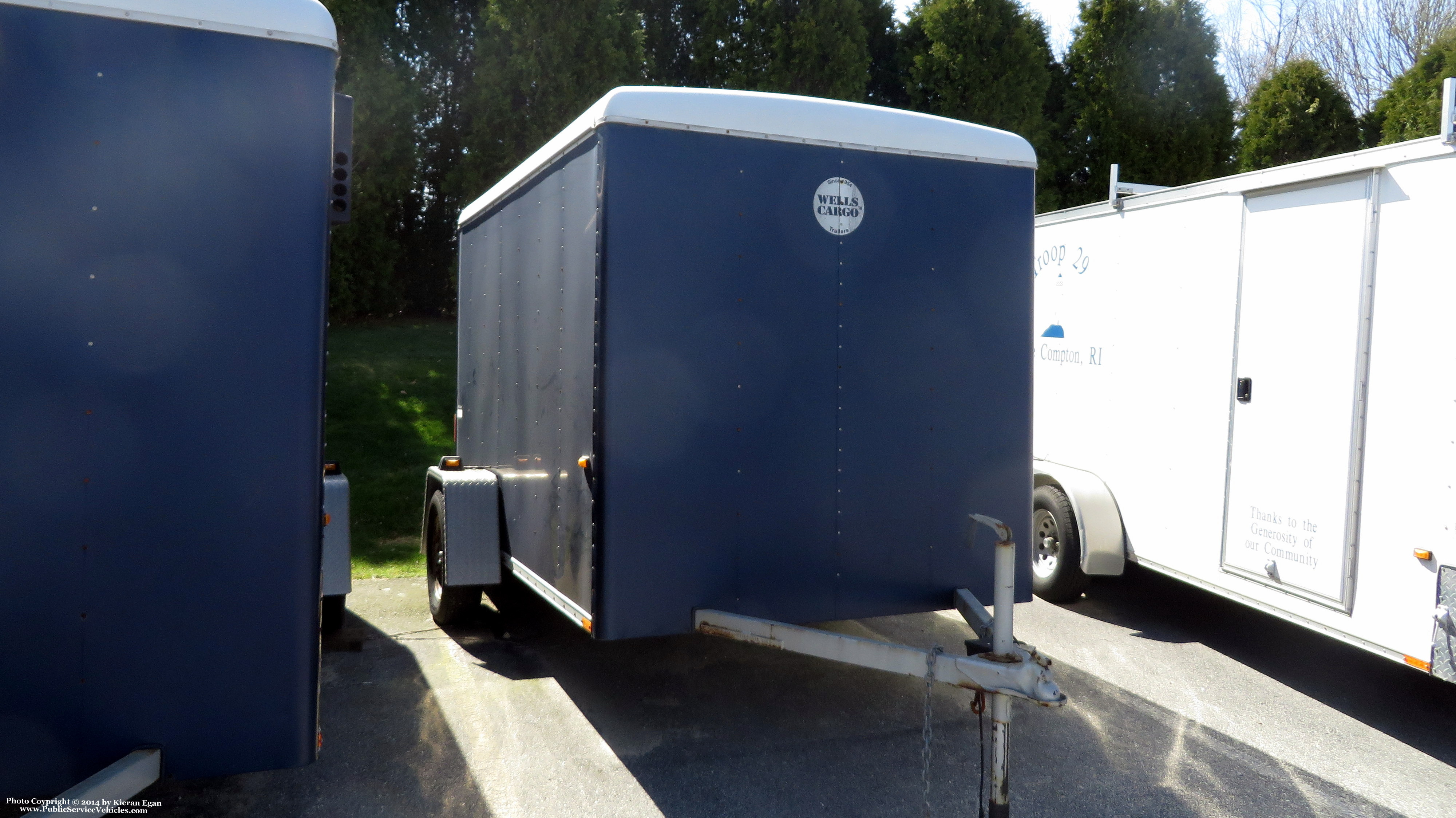A photo  of Little Compton Police
            Trailer, a 1990-2010 Wells Cargo Trailer             taken by Kieran Egan