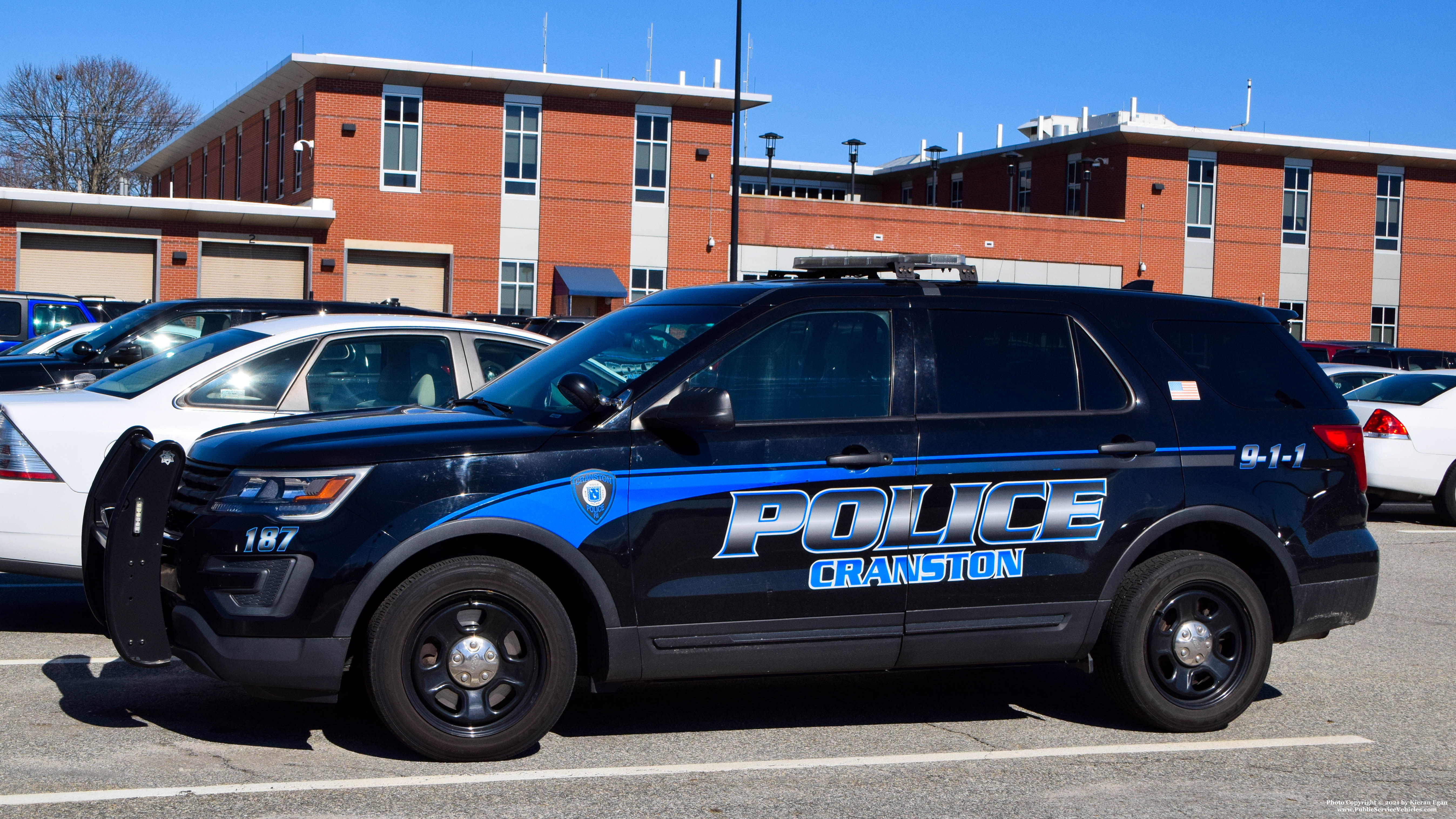 A photo  of Cranston Police
            Cruiser 187, a 2016 Ford Police Interceptor Utility             taken by Kieran Egan