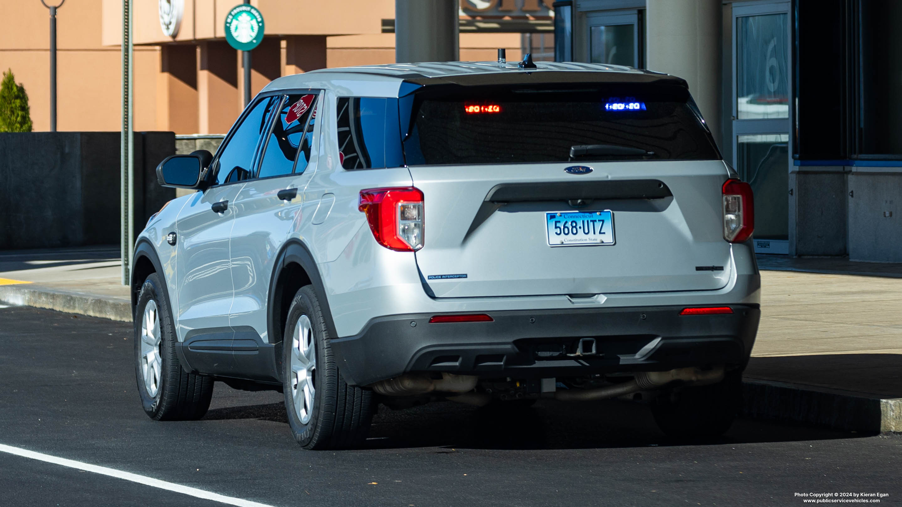 A photo  of Connecticut State Police
            Cruiser 568, a 2020 Ford Police Interceptor Utility             taken by Kieran Egan