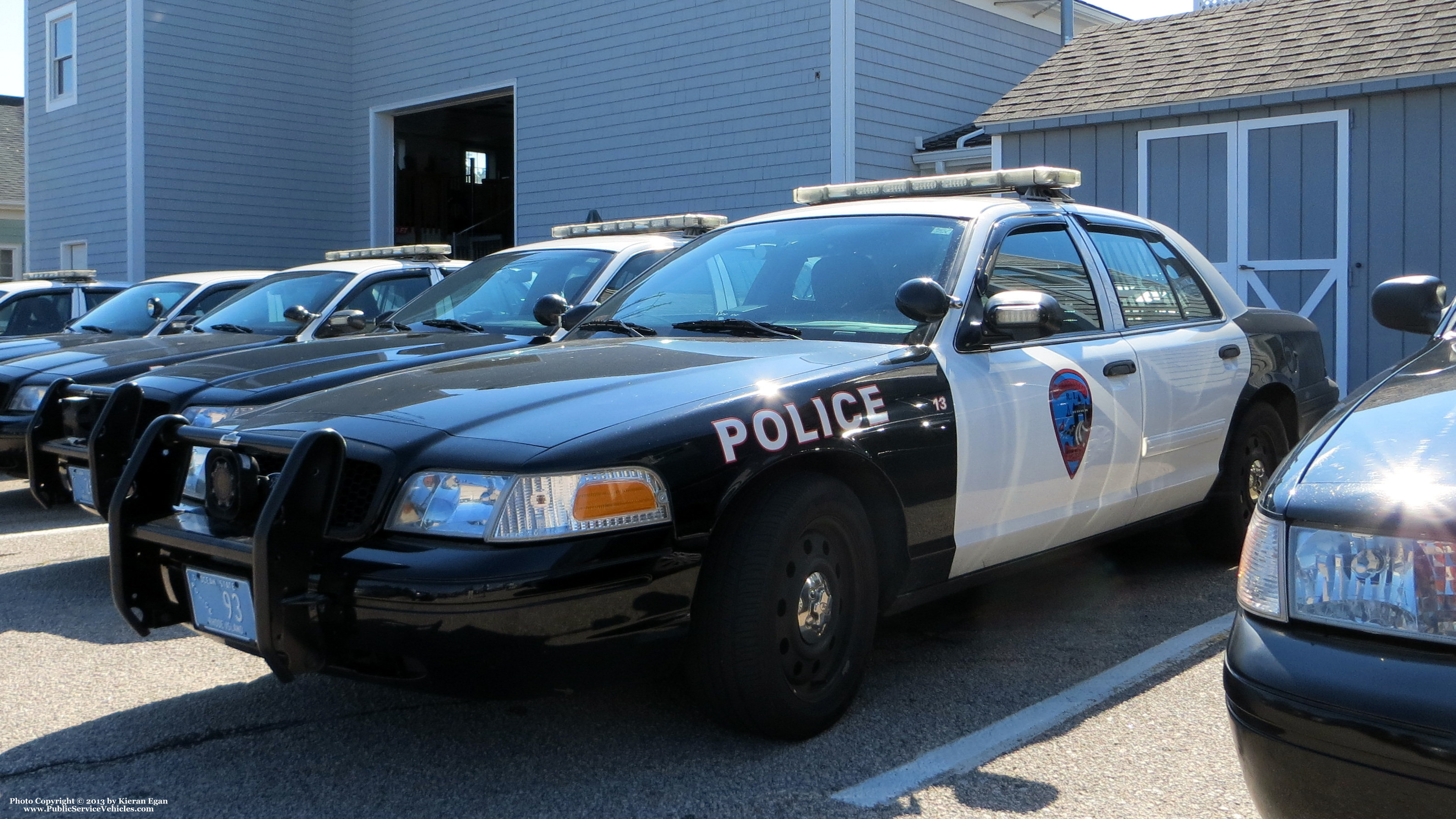 A photo  of Narragansett Police
            Car 13, a 2009-2011 Ford Crown Victoria Police Interceptor             taken by Kieran Egan
