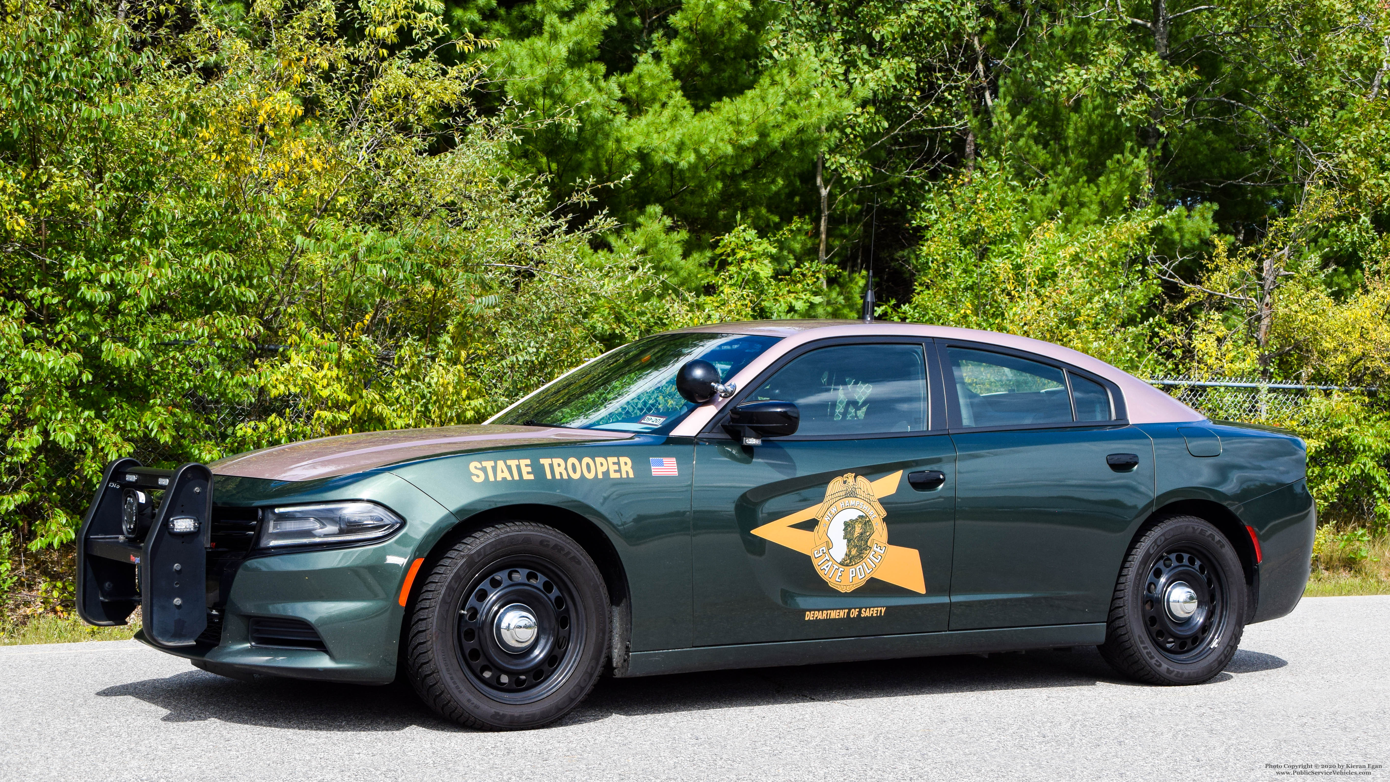 A photo  of New Hampshire State Police
            Cruiser 220, a 2019 Dodge Charger             taken by Kieran Egan