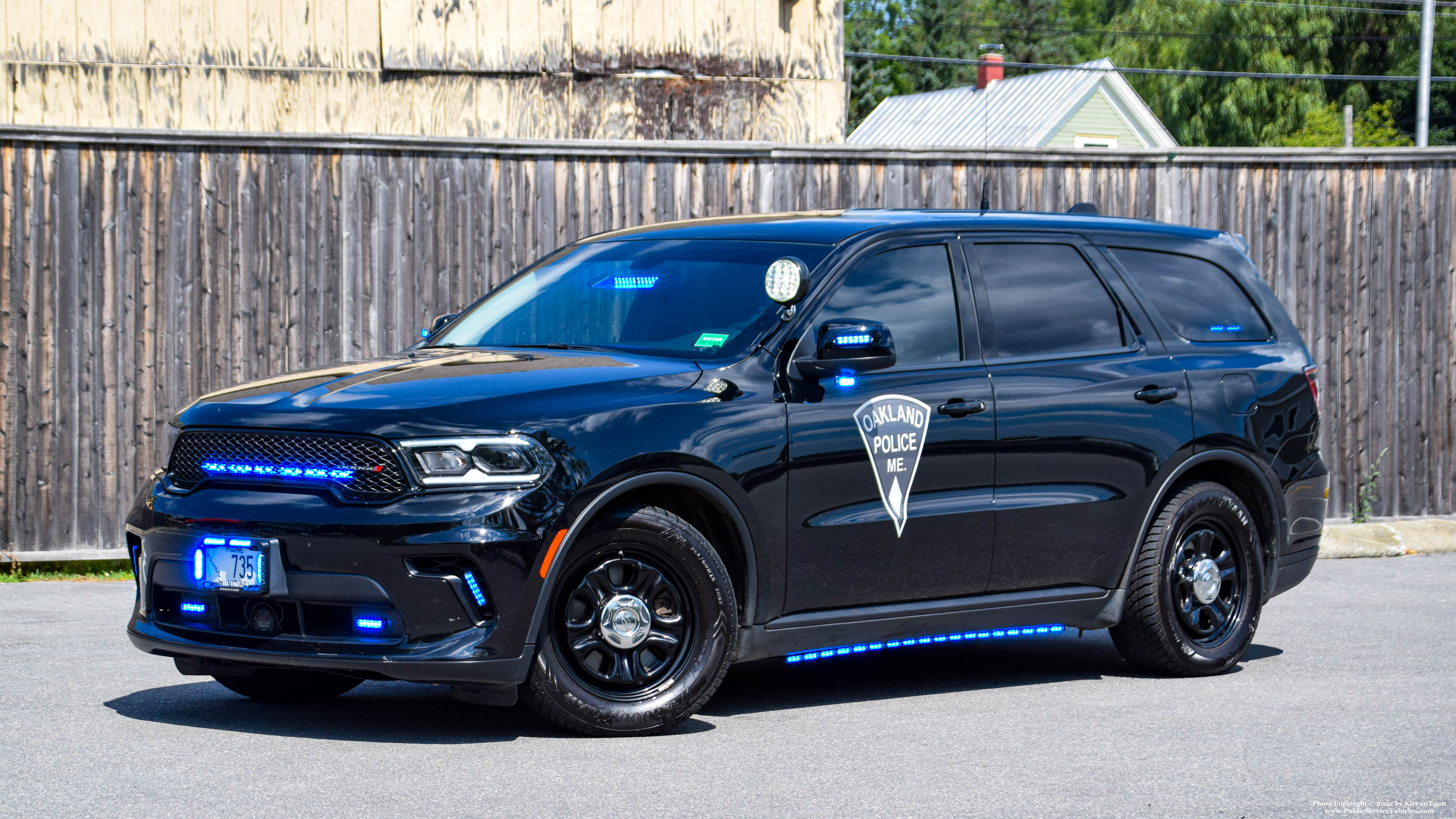 A photo  of Oakland Police
            Cruiser 735, a 2021 Dodge Durango             taken by Kieran Egan