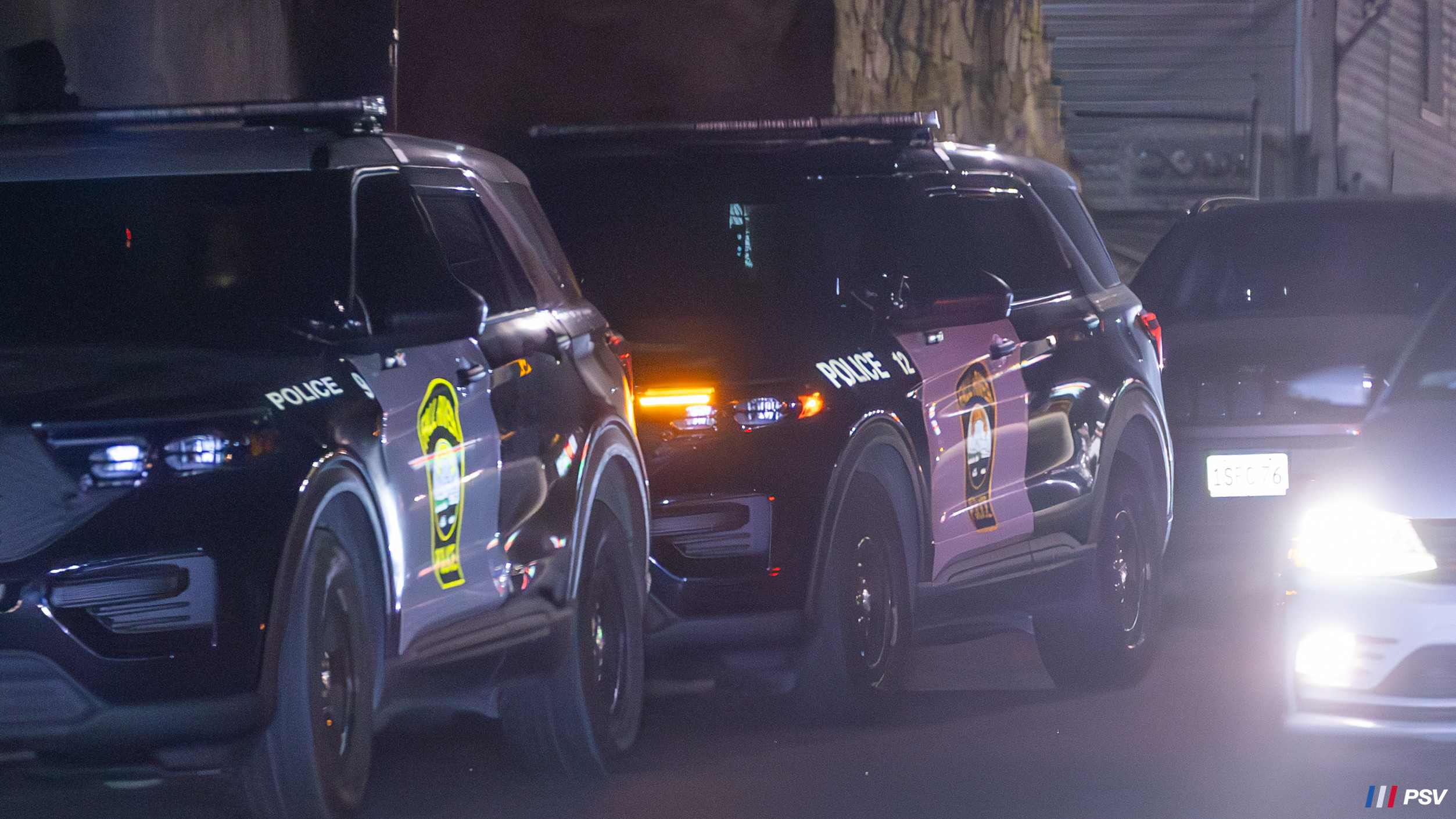 A photo  of Fall River Police
            Car 12, a 2022 Ford Police Interceptor Utility 3.3 Flex Fuel             taken by Kieran Egan