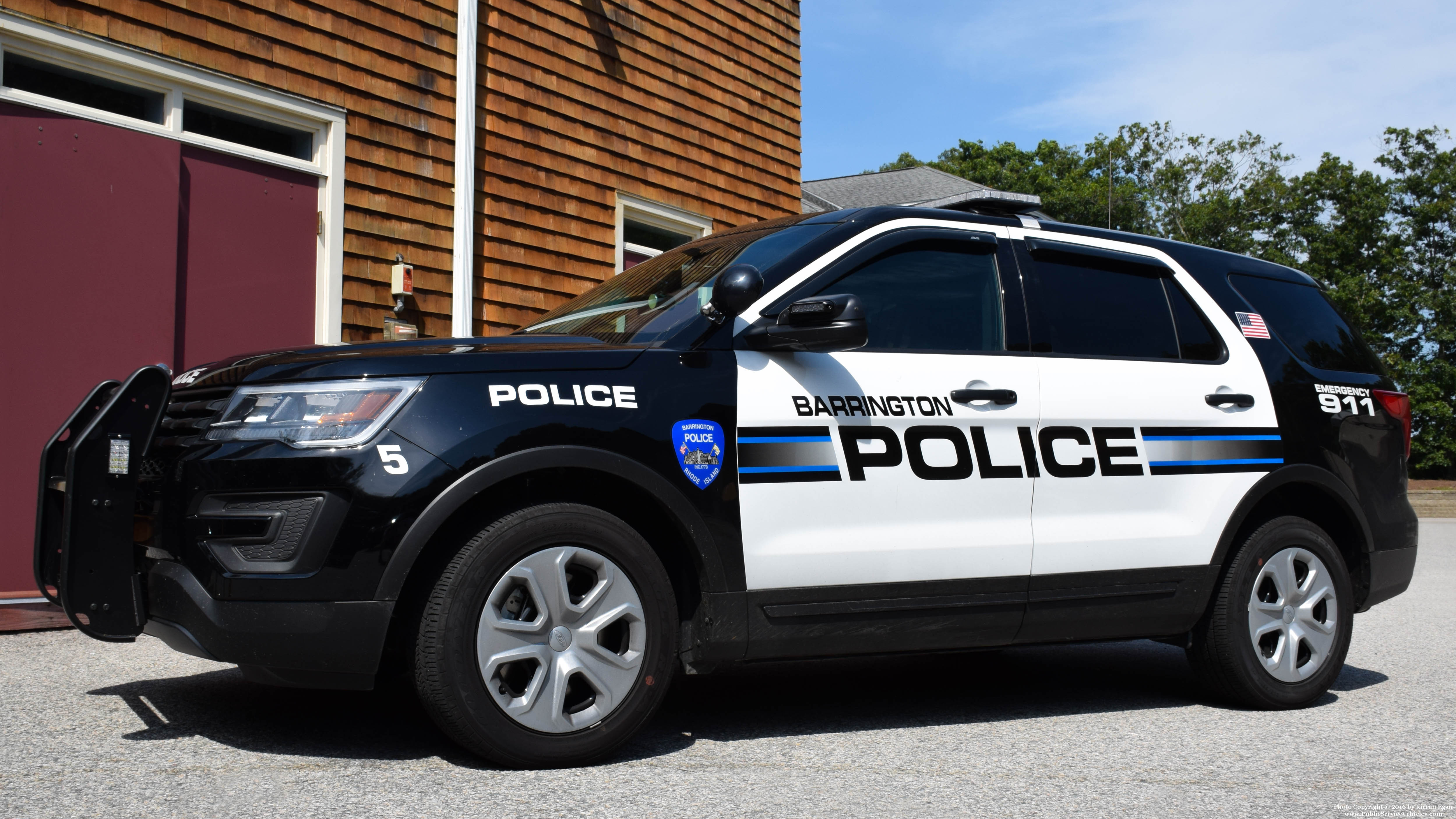A photo  of Barrington Police
            Car 5, a 2016 Ford Police Interceptor Utility             taken by Kieran Egan