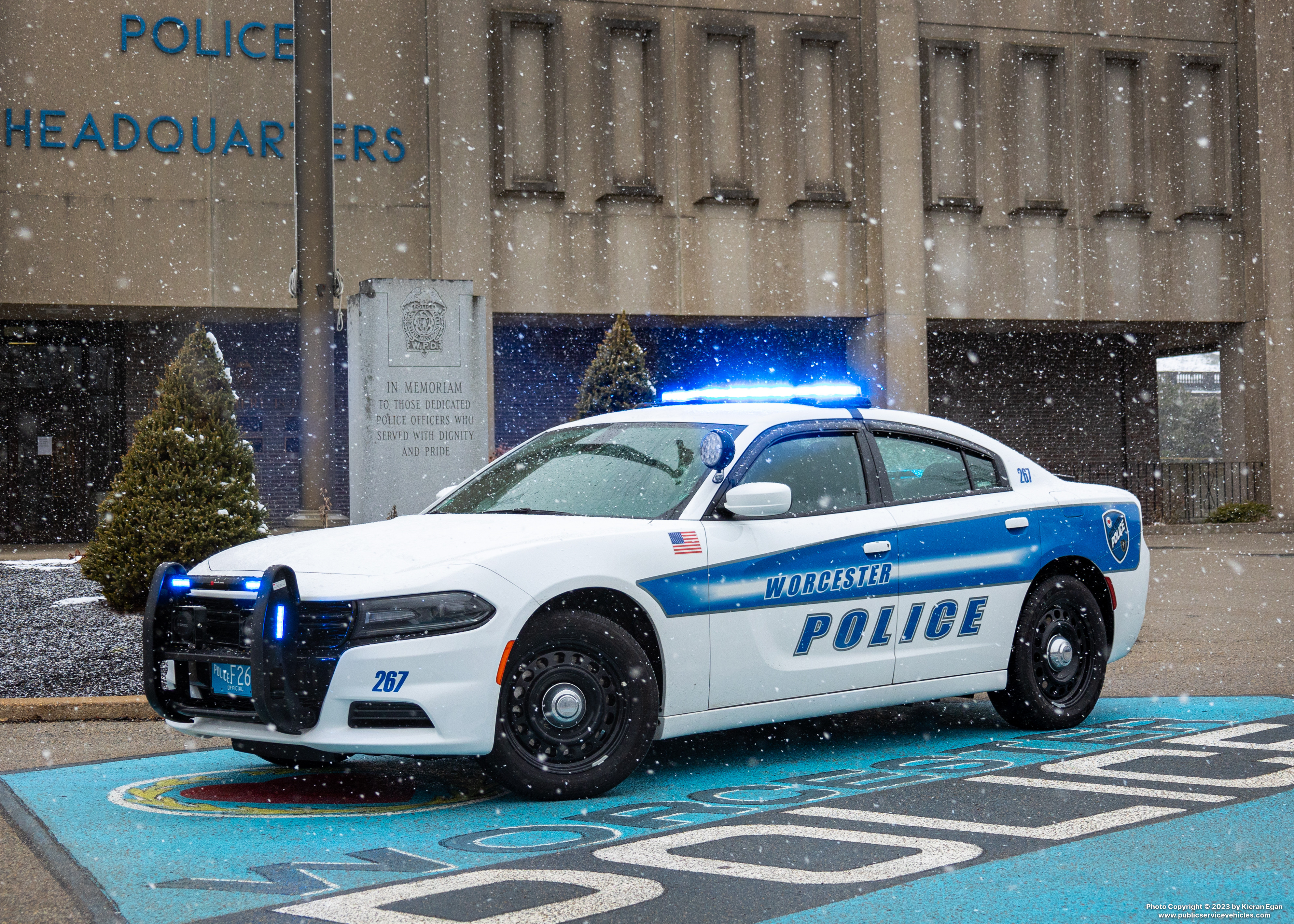 A photo  of Worcester Police
            Cruiser 267, a 2021 Dodge Charger             taken by Kieran Egan