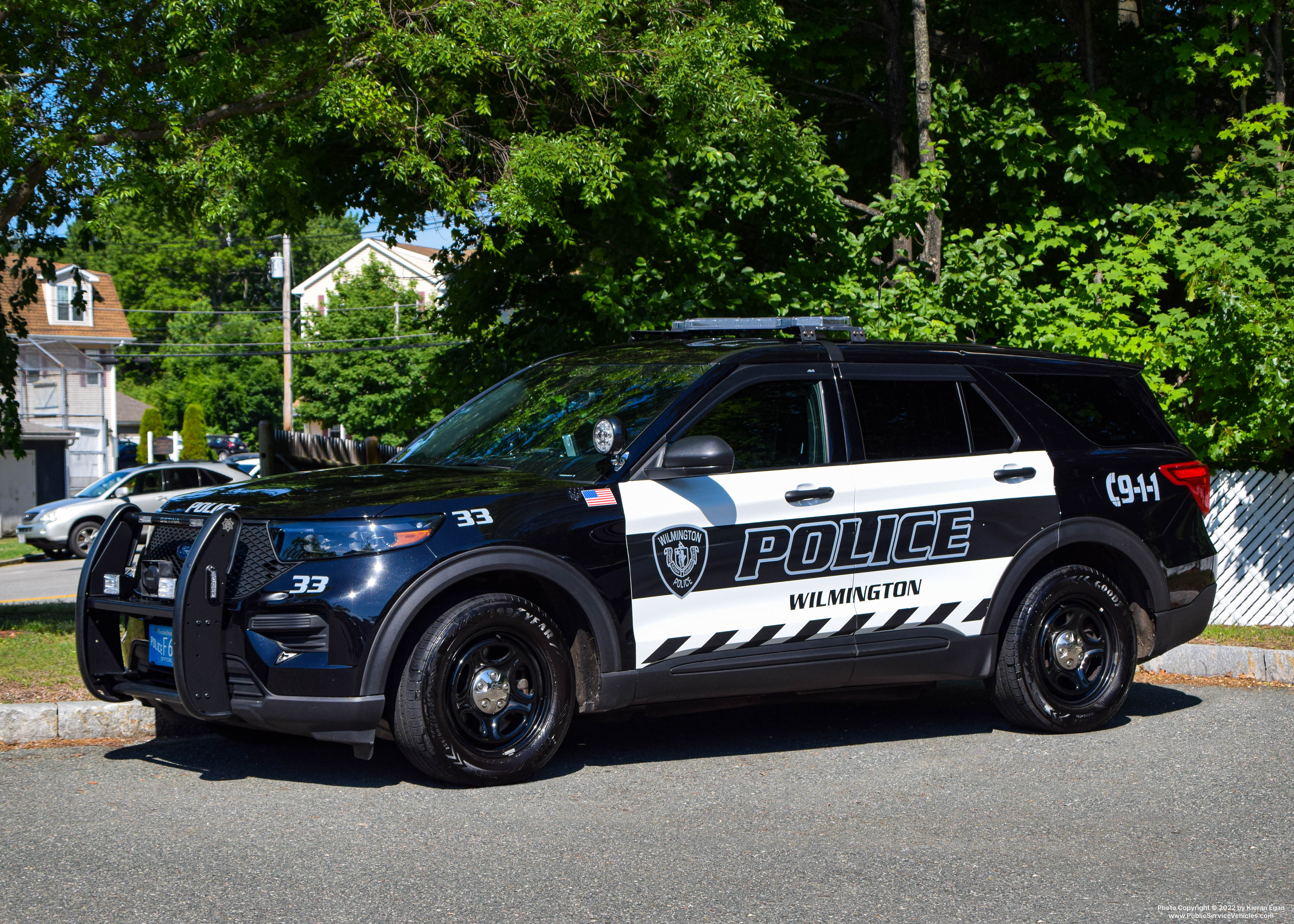 A photo  of Wilmington Police
            Cruiser 33, a 2020 Ford Police Interceptor Utility             taken by Kieran Egan