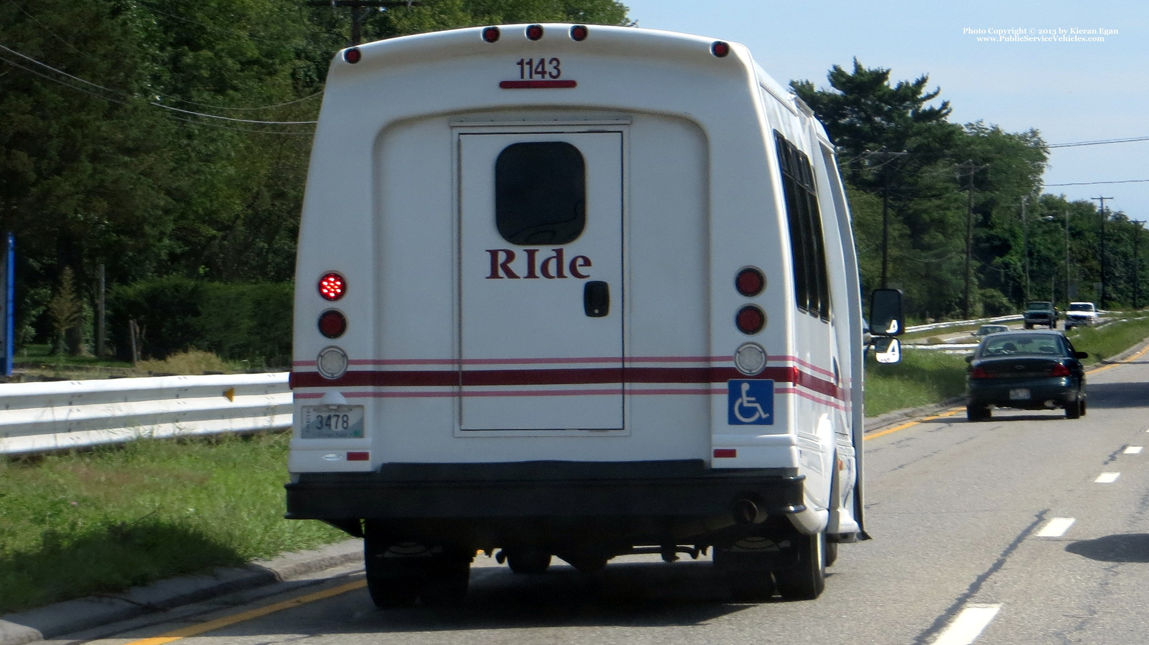 A photo  of Rhode Island Public Transit Authority
            Paratransit Bus 21143, a 2011 Chevrolet 4500 Bus             taken by Kieran Egan