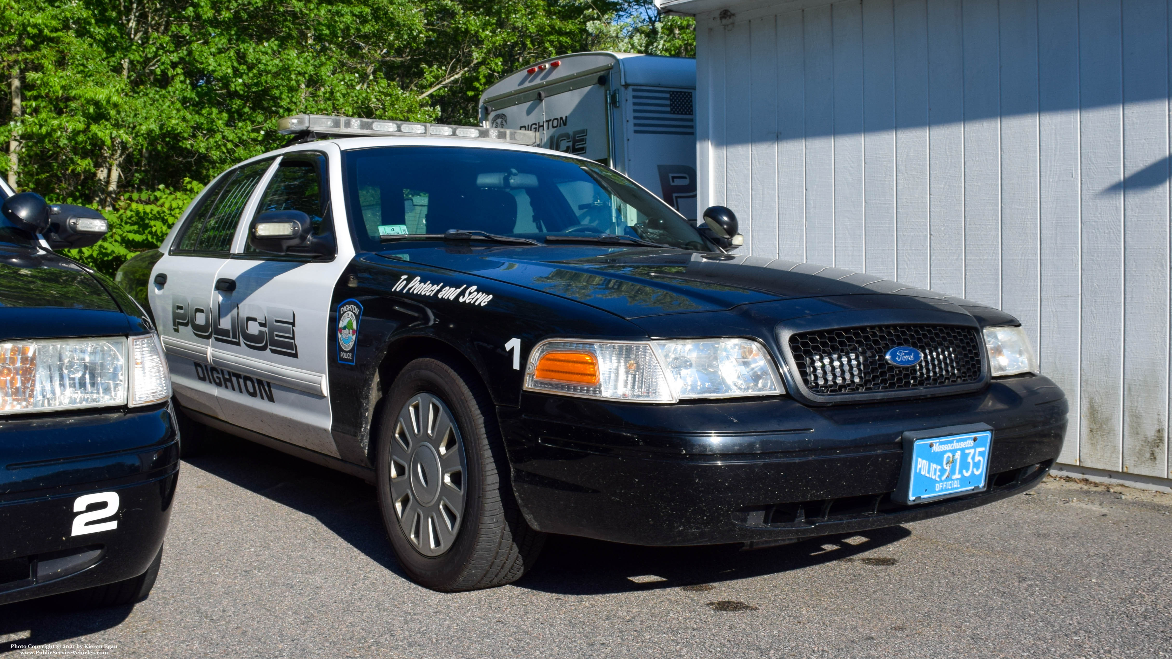 A photo  of Dighton Police
            Car 1, a 2010 Ford Crown Victoria Police Interceptor             taken by Kieran Egan