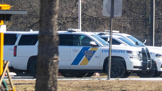 A photo  of New Jersey State Police
            Cruiser 913, a 2018 Chevrolet Tahoe             taken by Kieran Egan