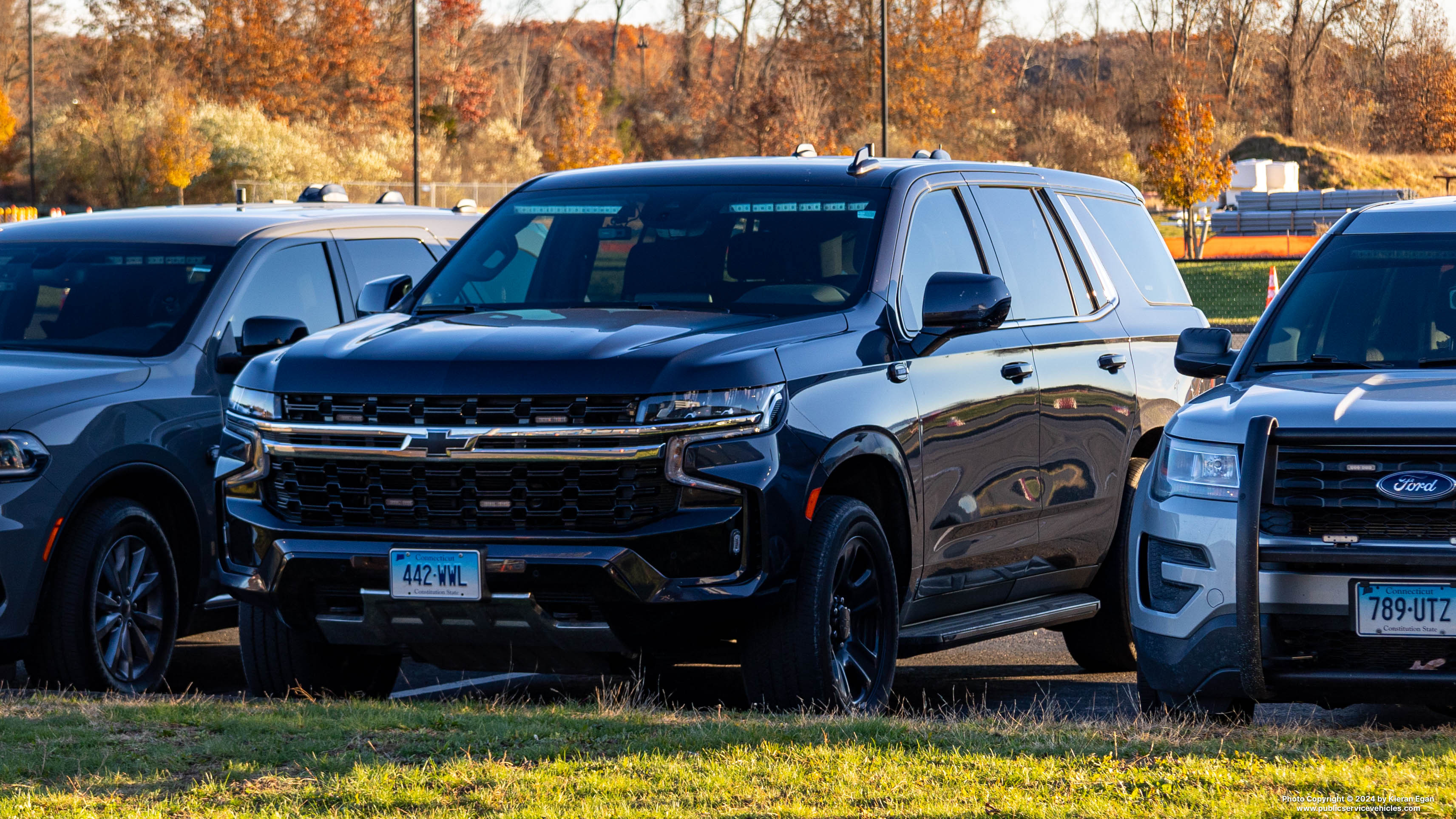 A photo  of Connecticut State Police
            Cruiser 442, a 2023 Chevrolet Tahoe             taken by Kieran Egan