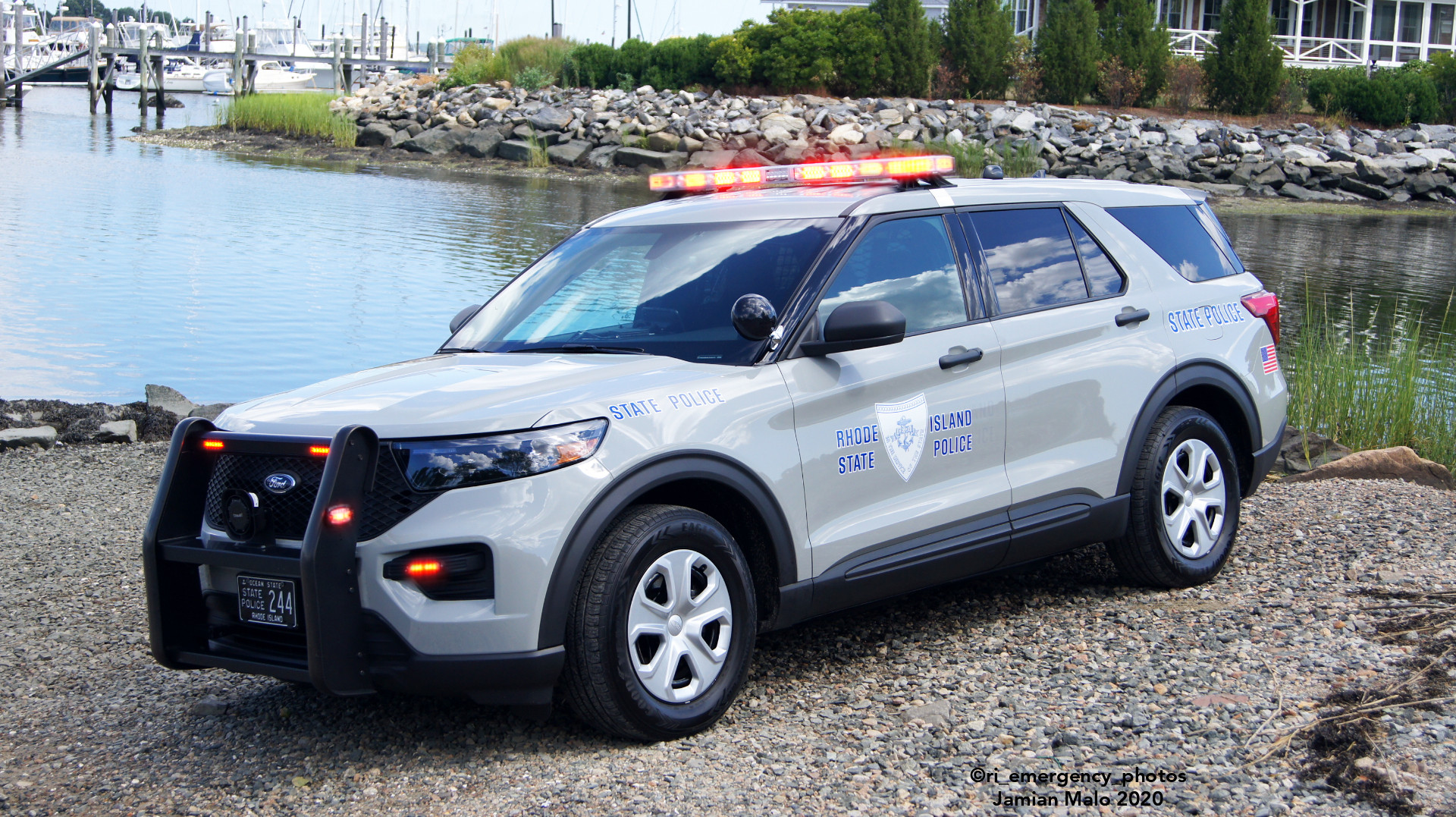 A photo  of Rhode Island State Police
            Cruiser 244, a 2020 Ford Police Interceptor Utility             taken by Jamian Malo