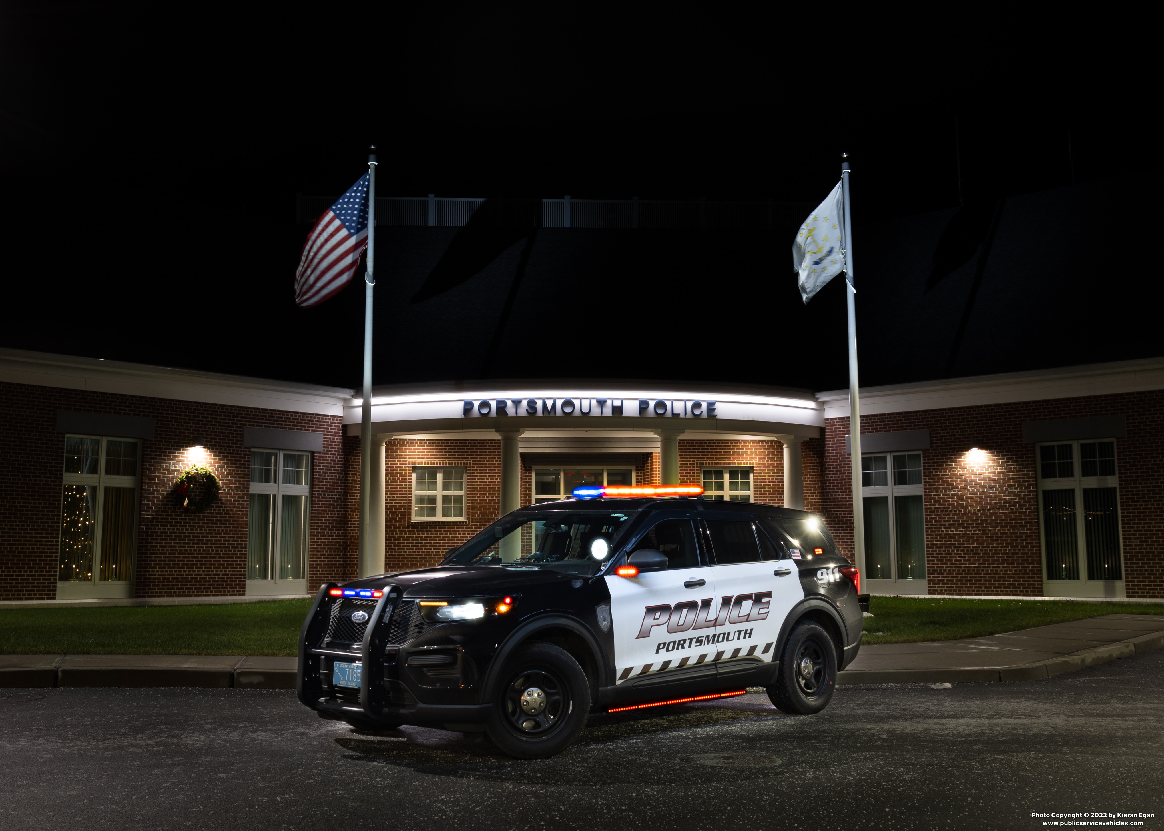 A photo  of Portsmouth Police
            Cruiser 7185, a 2021 Ford Police Interceptor Utility             taken by Kieran Egan