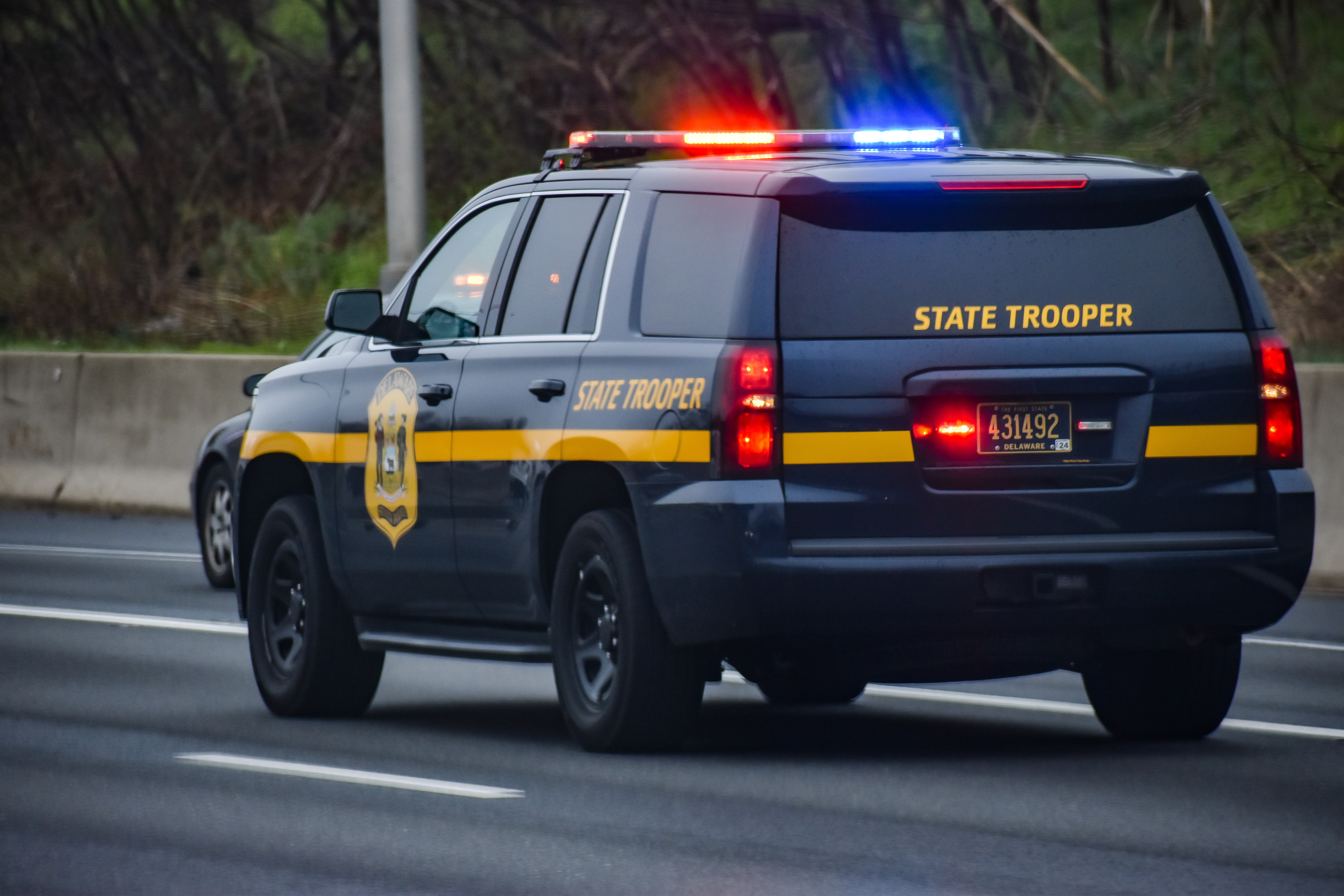 A photo  of Delaware State Police
            Cruiser 431492, a 2015-2020 Chevrolet Tahoe             taken by Luke Tougas