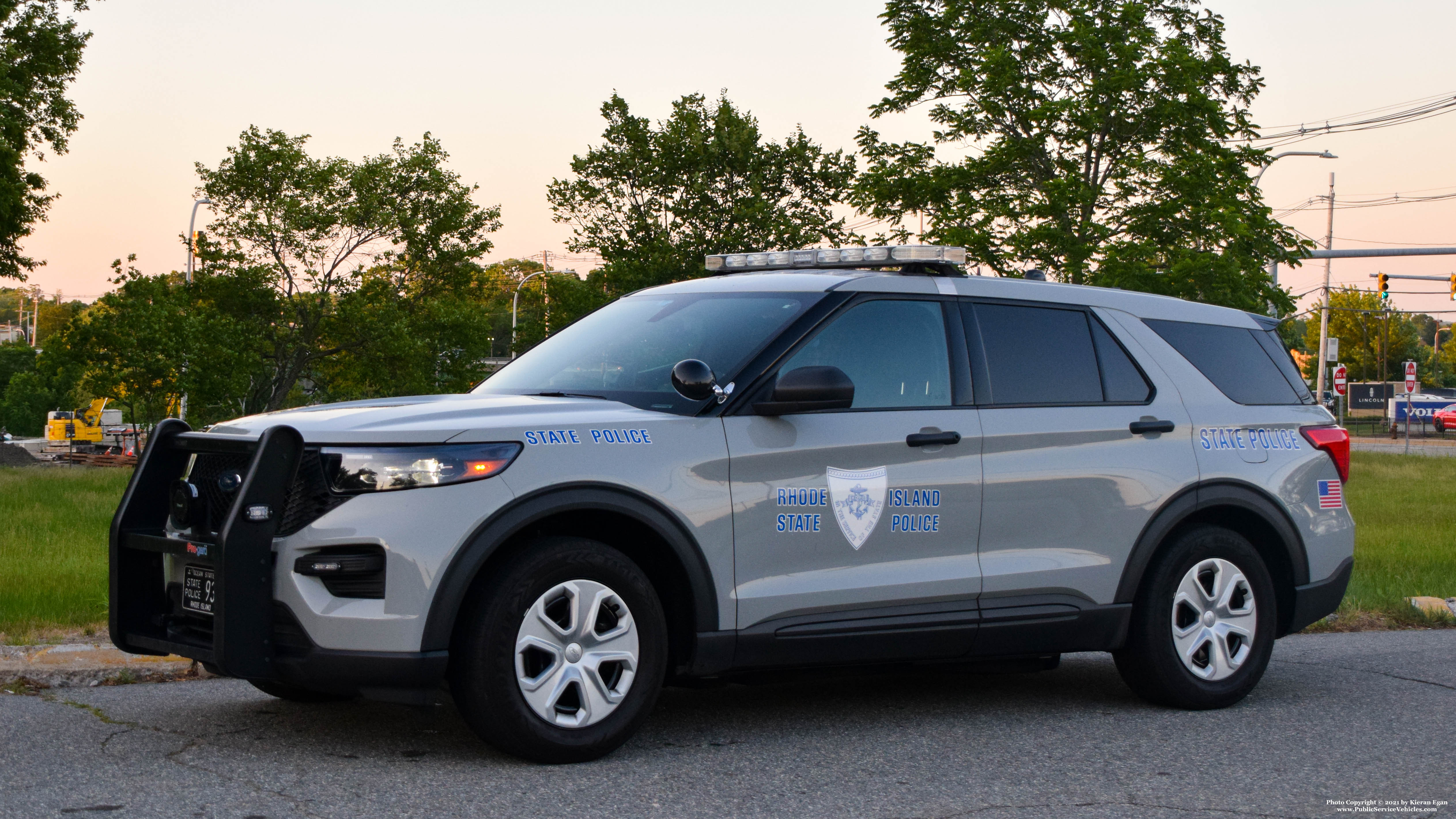 A photo  of Rhode Island State Police
            Cruiser 93, a 2020 Ford Police Interceptor Utility             taken by Kieran Egan