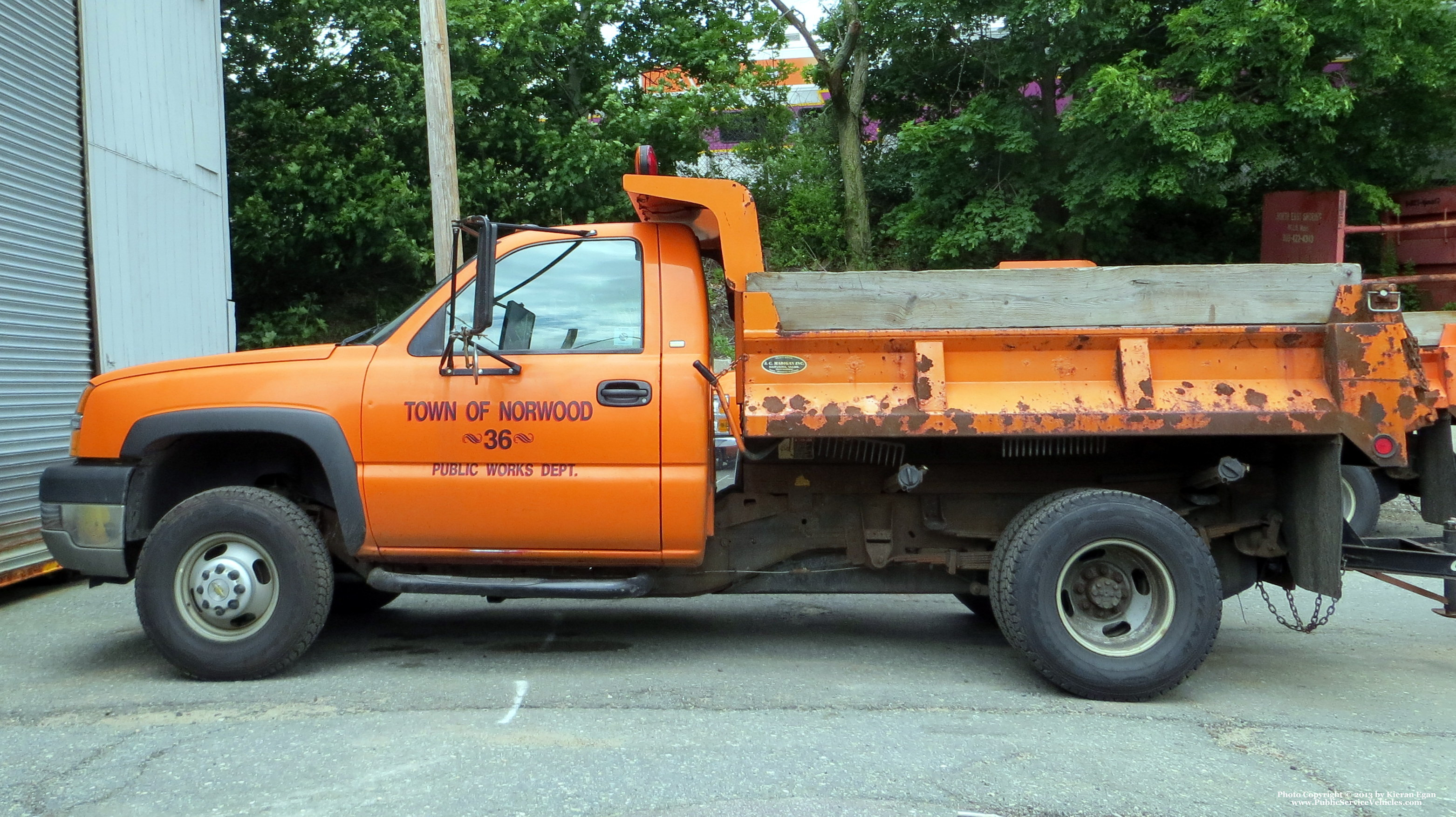 A photo  of Norwood Public Works
            Truck 36, a 2000-2007 Chevrolet Silverado             taken by Kieran Egan