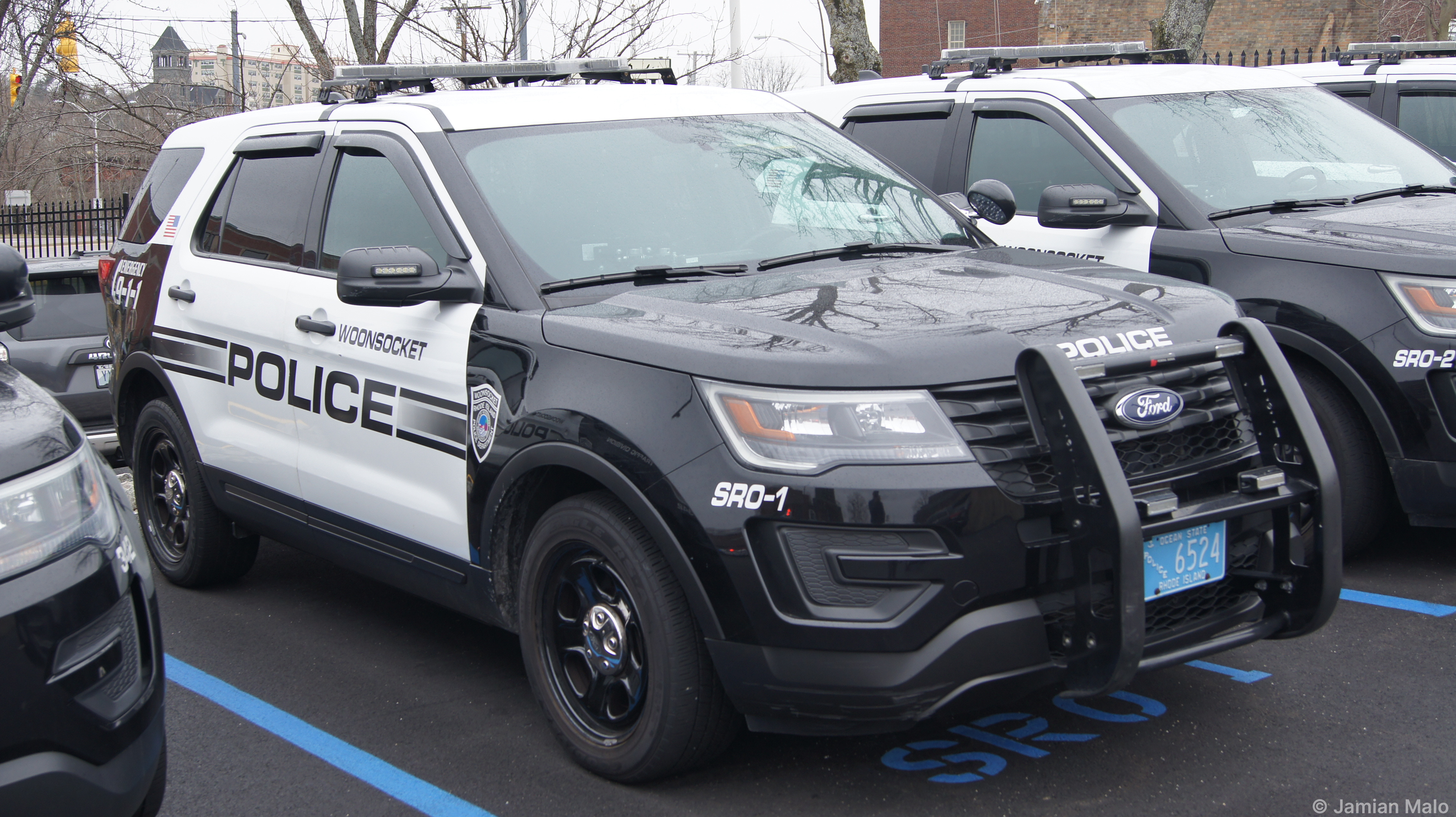 A photo  of Woonsocket Police
            SRO-1, a 2016-2018 Ford Police Interceptor Utility             taken by Jamian Malo
