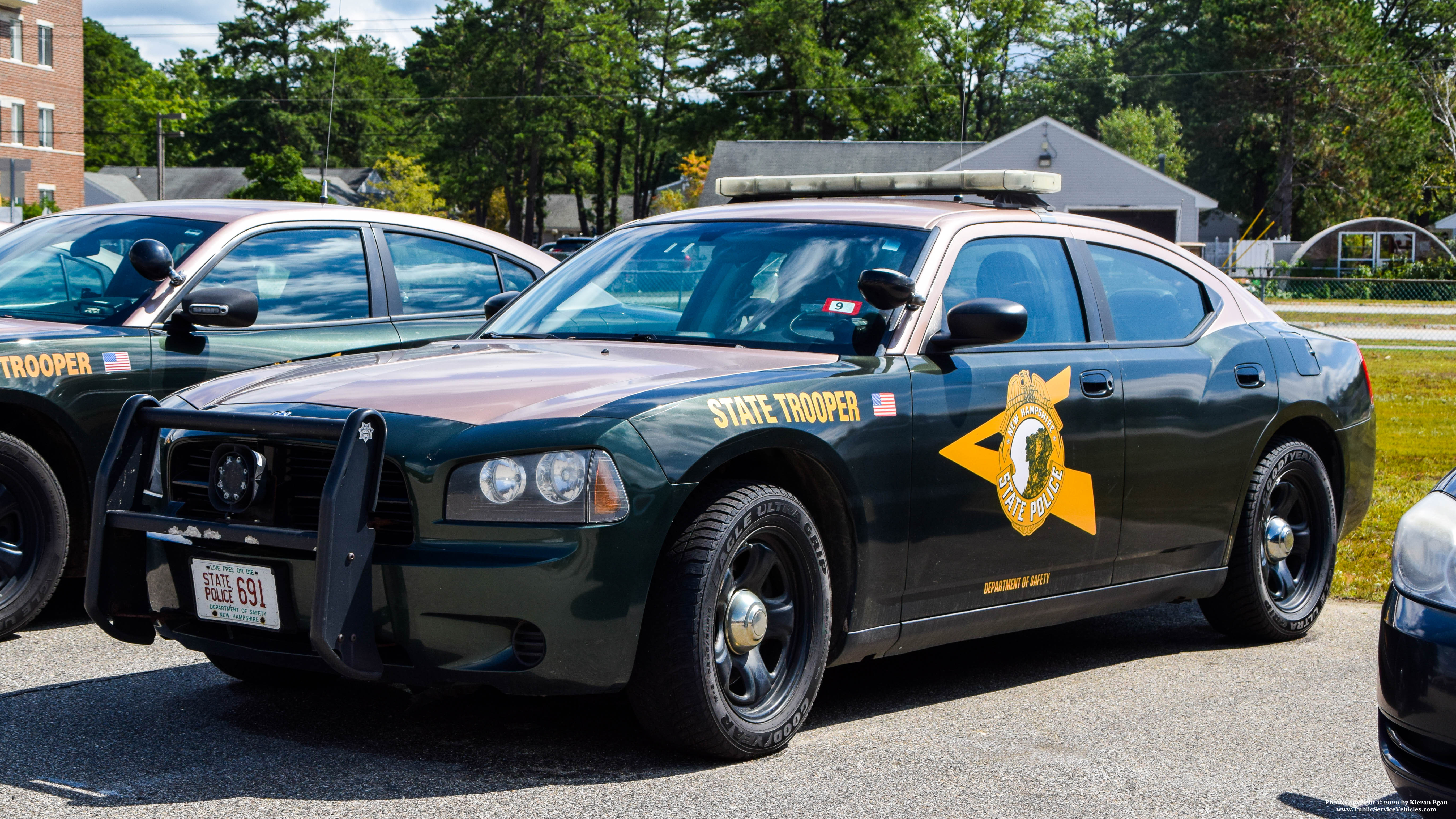 A photo  of New Hampshire State Police
            Cruiser 691, a 2006-2010 Dodge Charger             taken by Kieran Egan