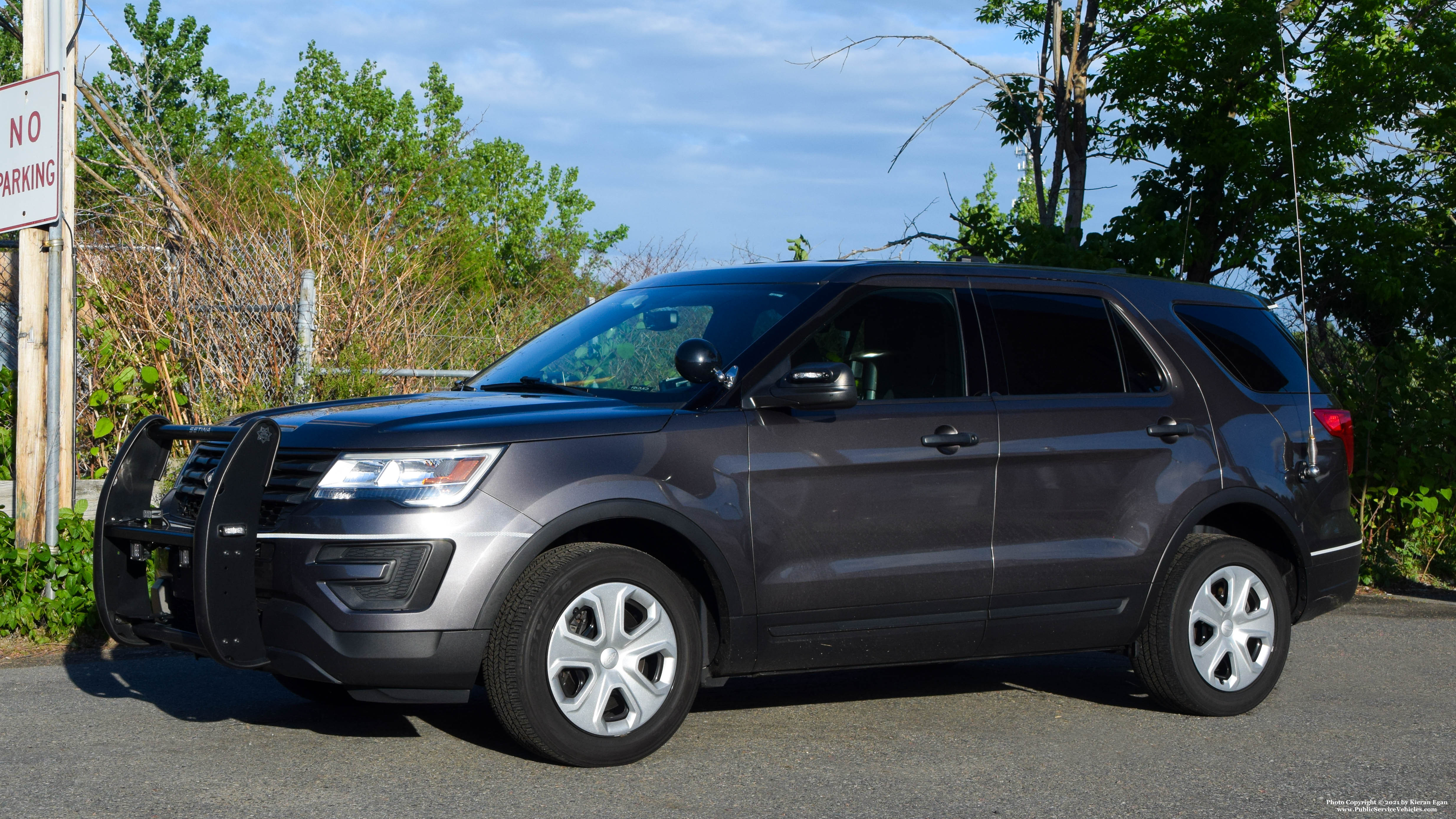 A photo  of Massachusetts State Police
            Cruiser 2058, a 2018 Ford Police Interceptor Utility             taken by Kieran Egan