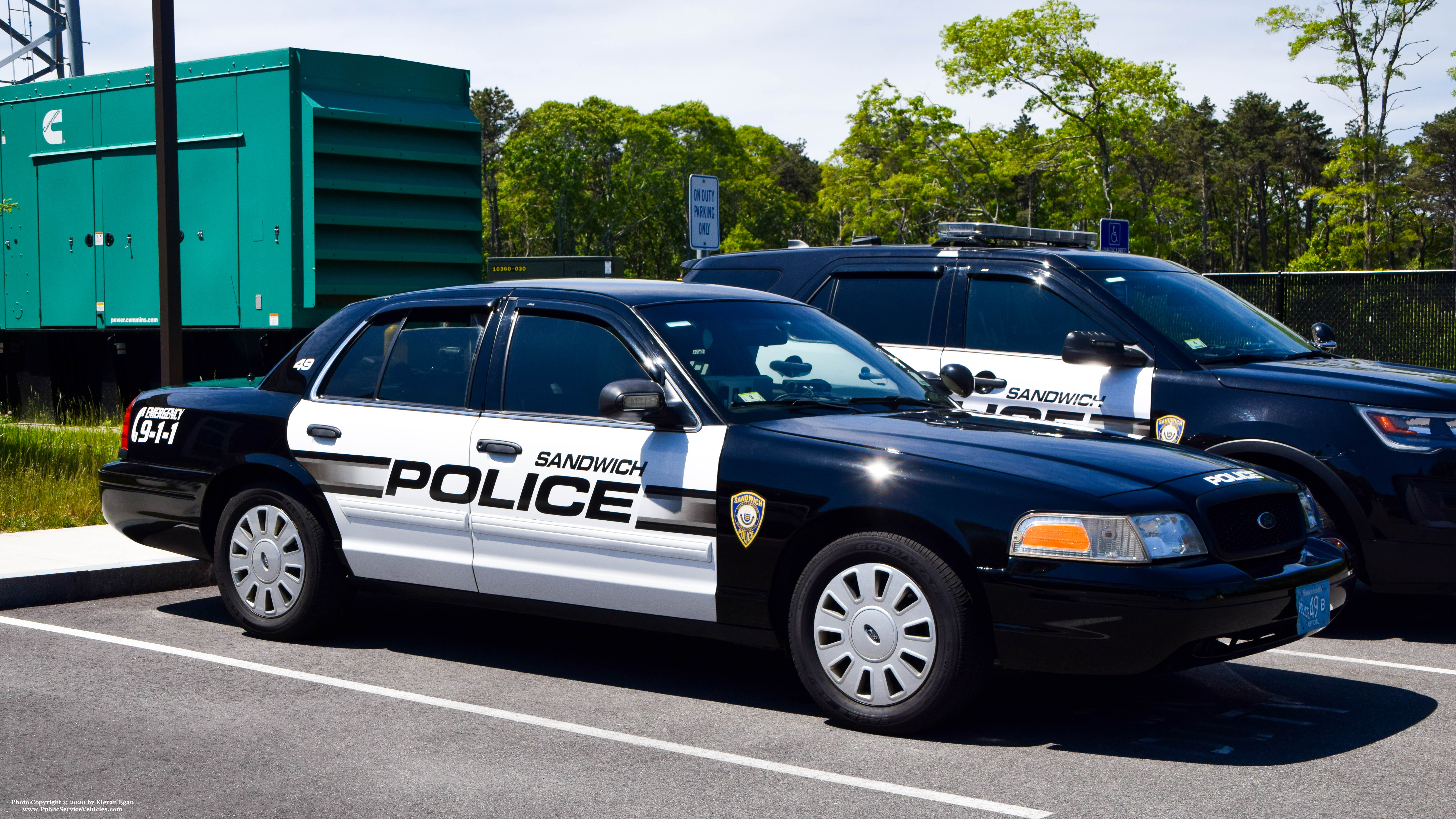 A photo  of Sandwich Police
            Cruiser 49, a 2011 Ford Crown Victoria Police Interceptor             taken by Kieran Egan