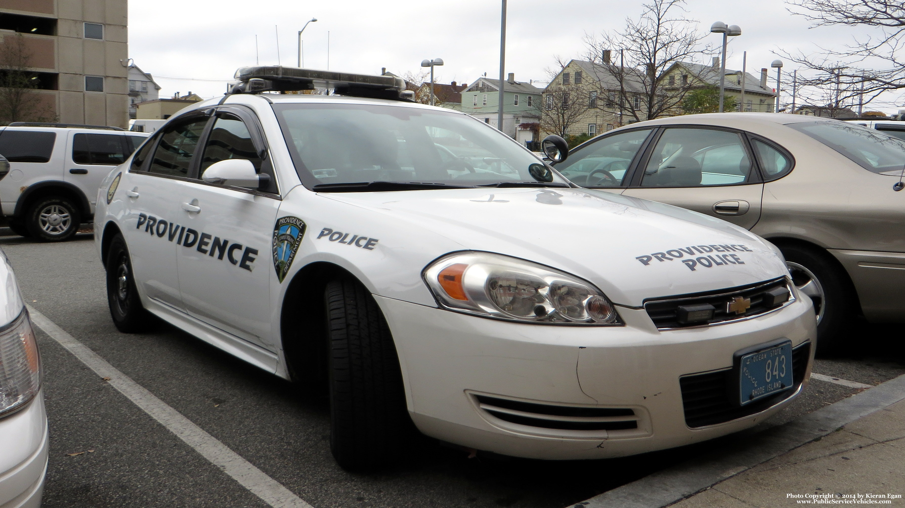 A photo  of Providence Police
            Cruiser 843, a 2006-2013 Chevrolet Impala             taken by Kieran Egan