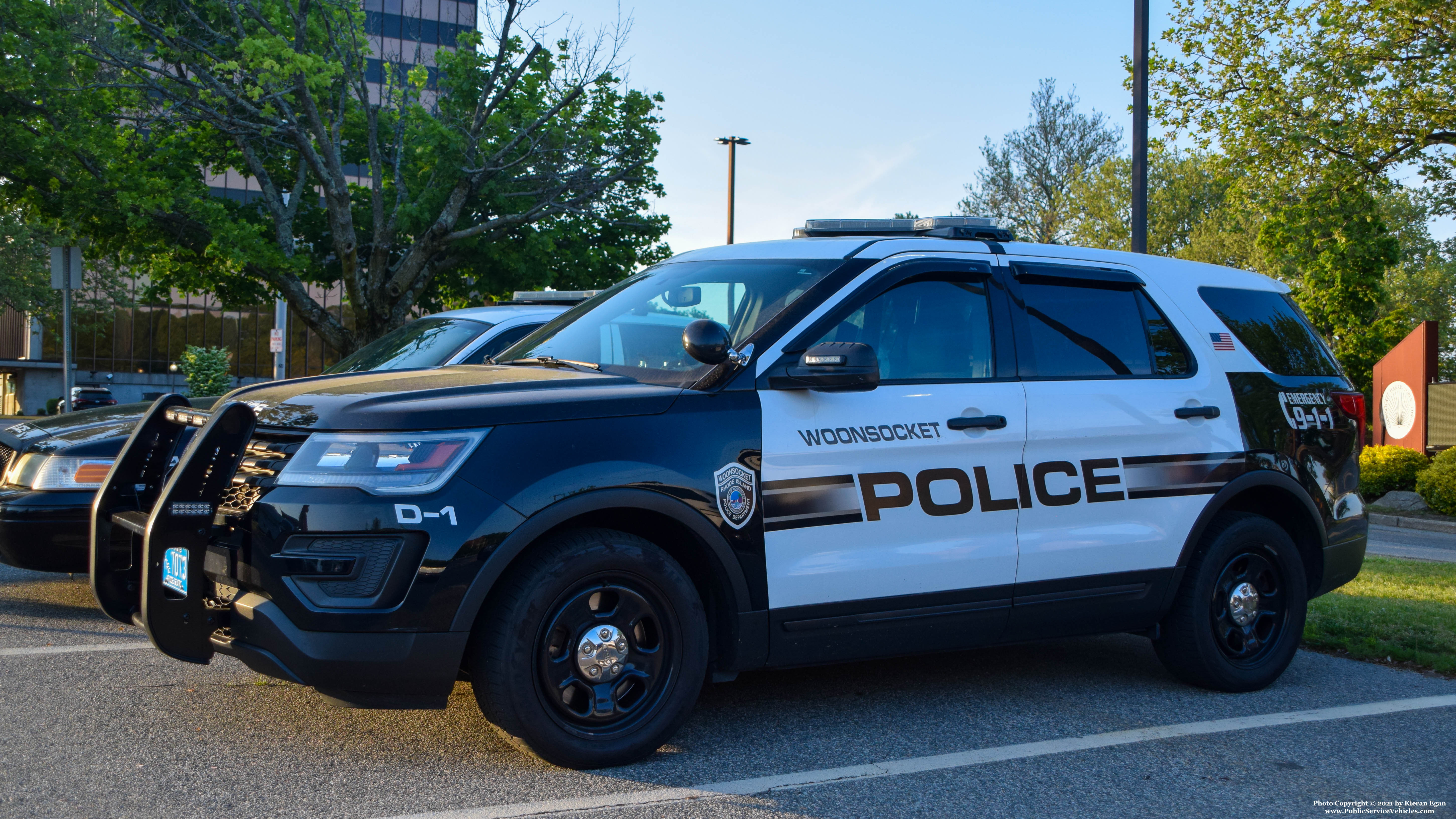 A photo  of Woonsocket Police
            D-1, a 2016-2019 Ford Police Interceptor Utility             taken by Kieran Egan