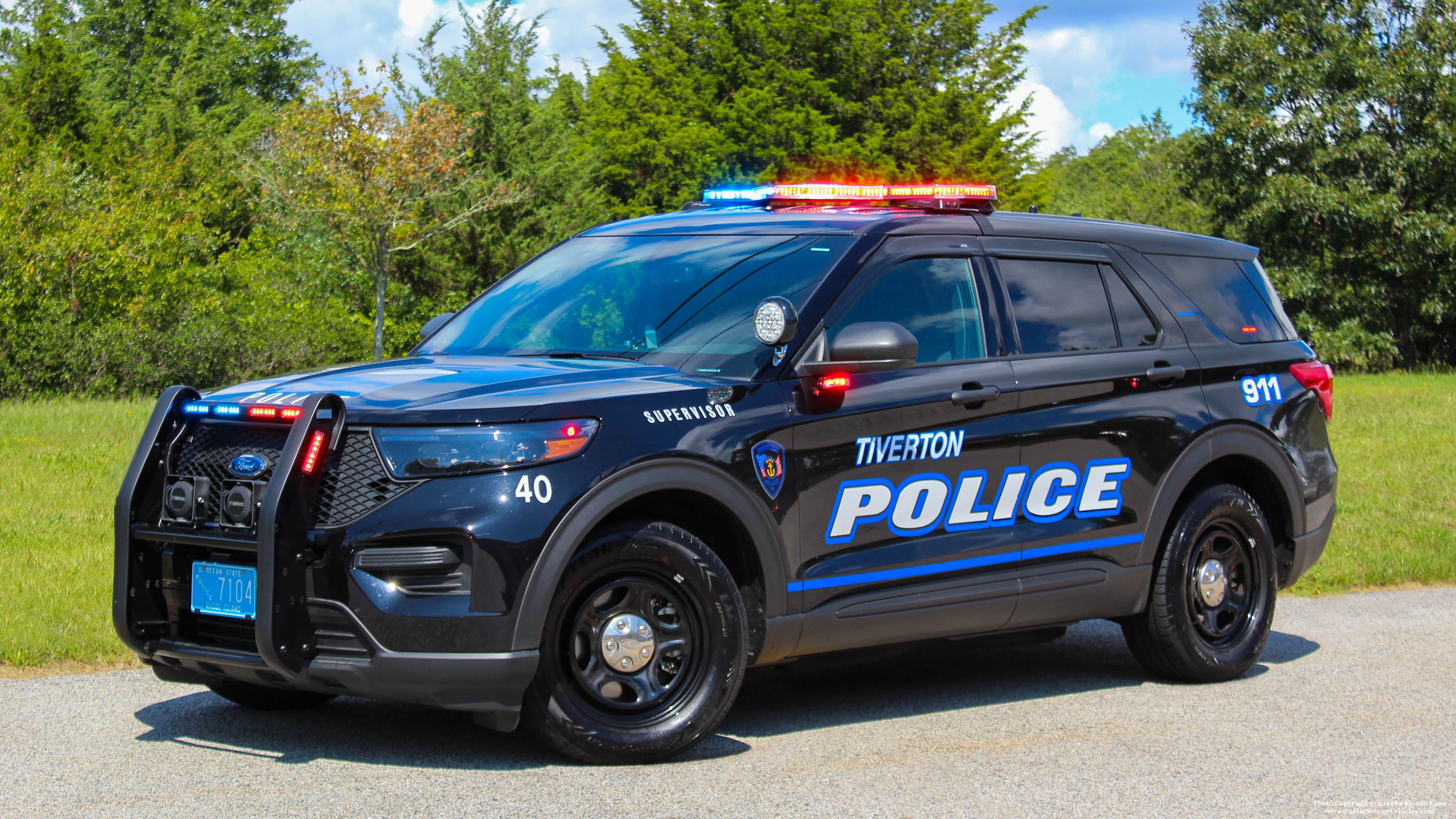 A photo  of Tiverton Police
            Car 40, a 2021 Ford Police Interceptor Utility             taken by Kieran Egan