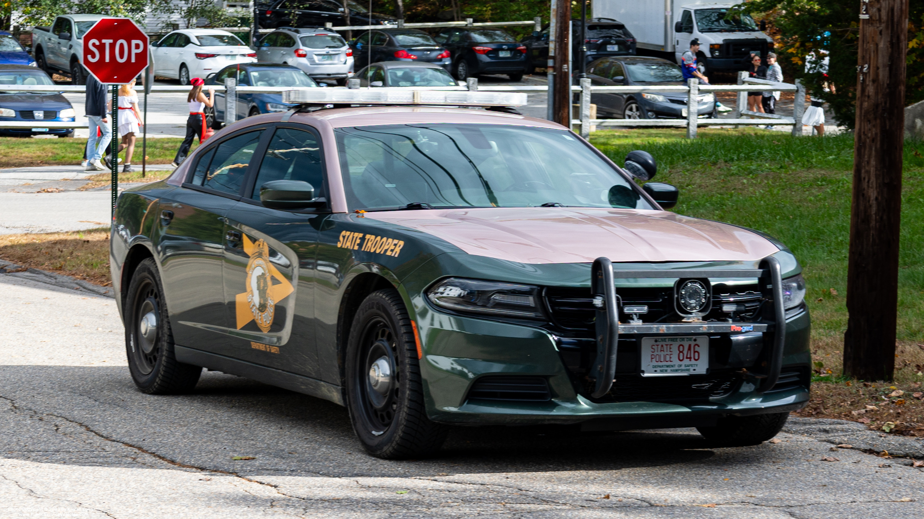 A photo  of New Hampshire State Police
            Cruiser 846, a 2015-2016 Dodge Charger             taken by Kieran Egan