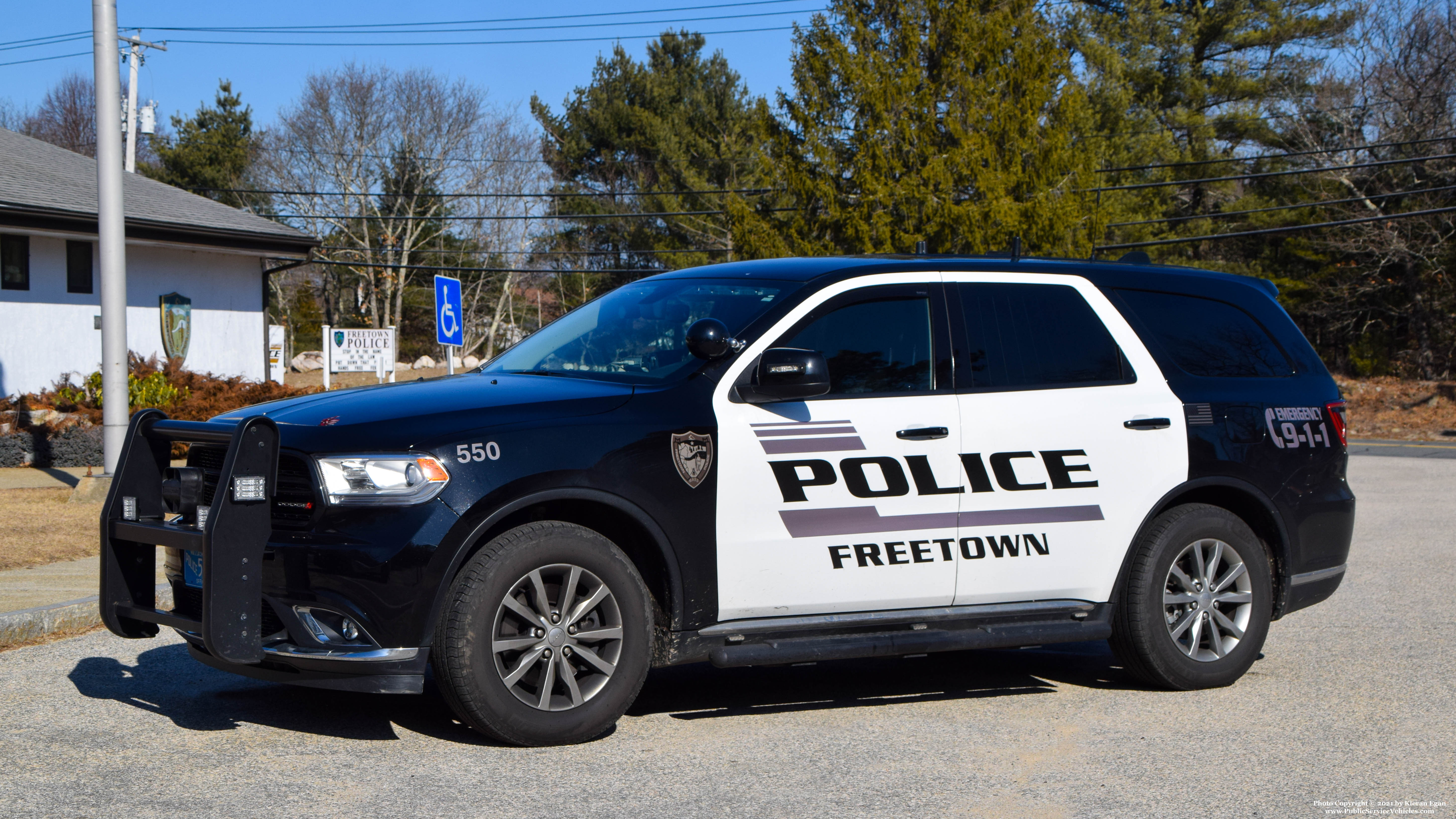 A photo  of Freetown Police
            Cruiser 550, a 2018 Dodge Durango             taken by Kieran Egan