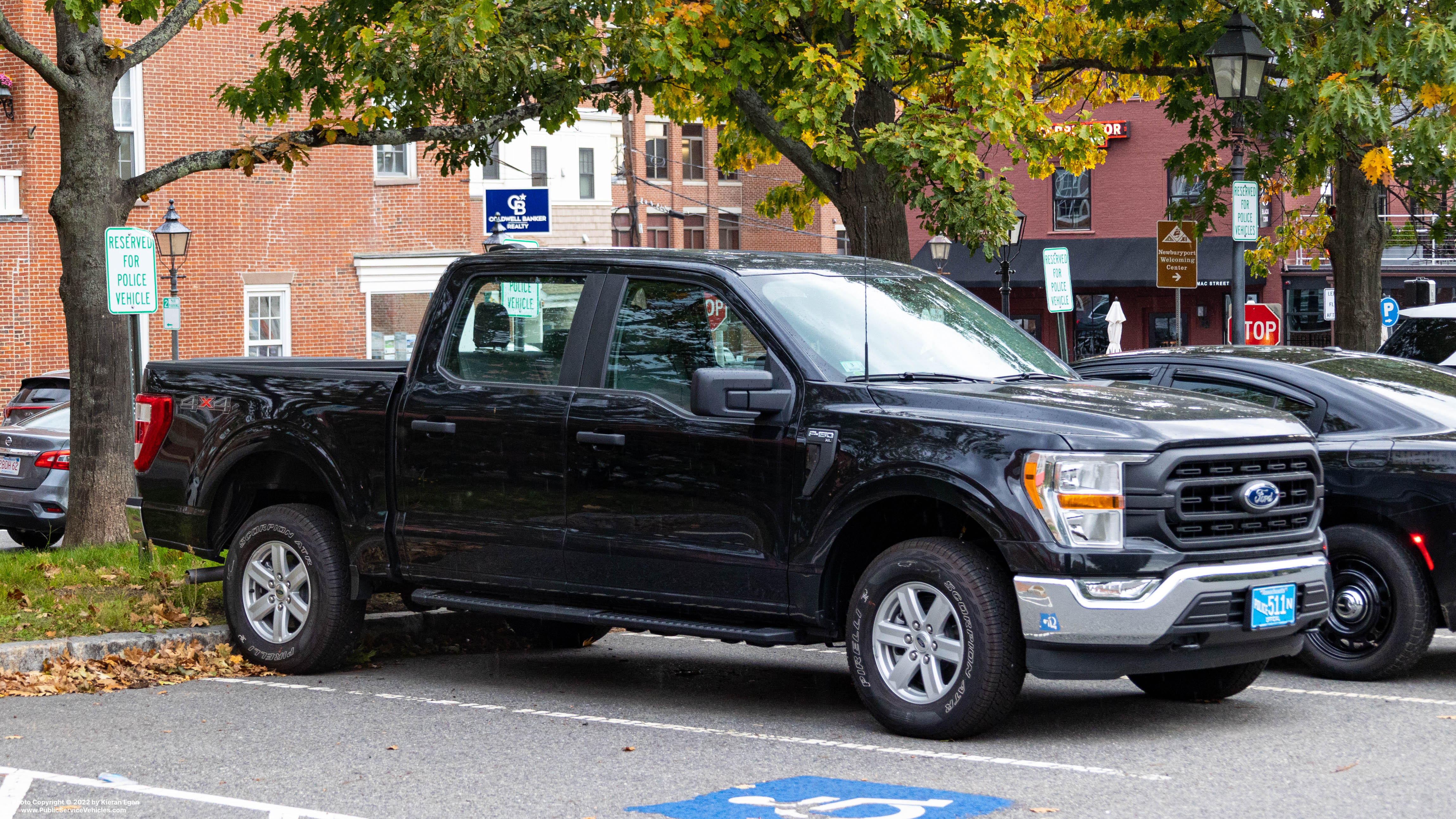 A photo  of Newburyport Police
            Cruiser 511, a 2021 Ford F-150 Crew Cab             taken by Kieran Egan