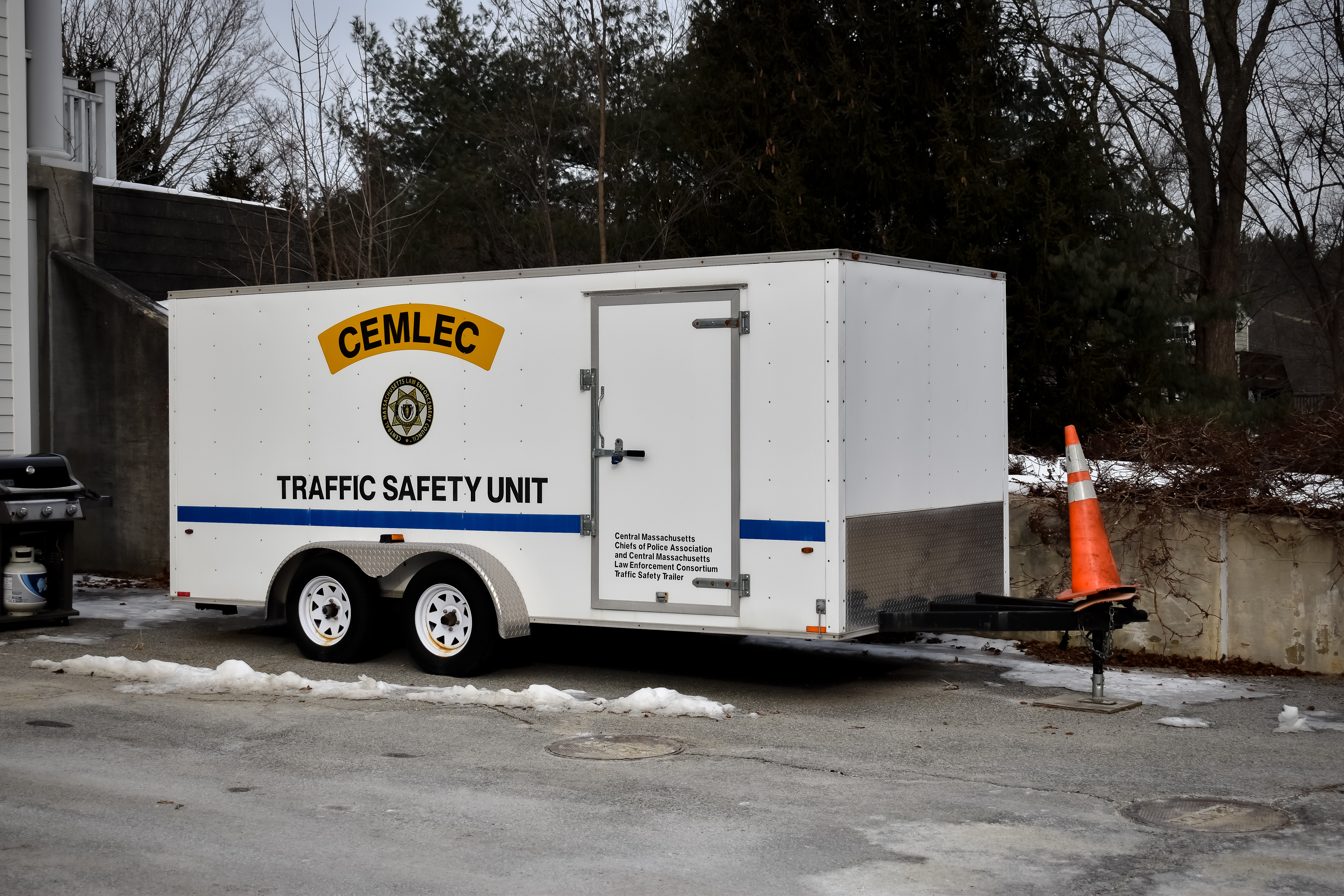 A photo  of Central Massachusetts Law Enforcement Council
            Trailer, a              taken by Luke Tougas