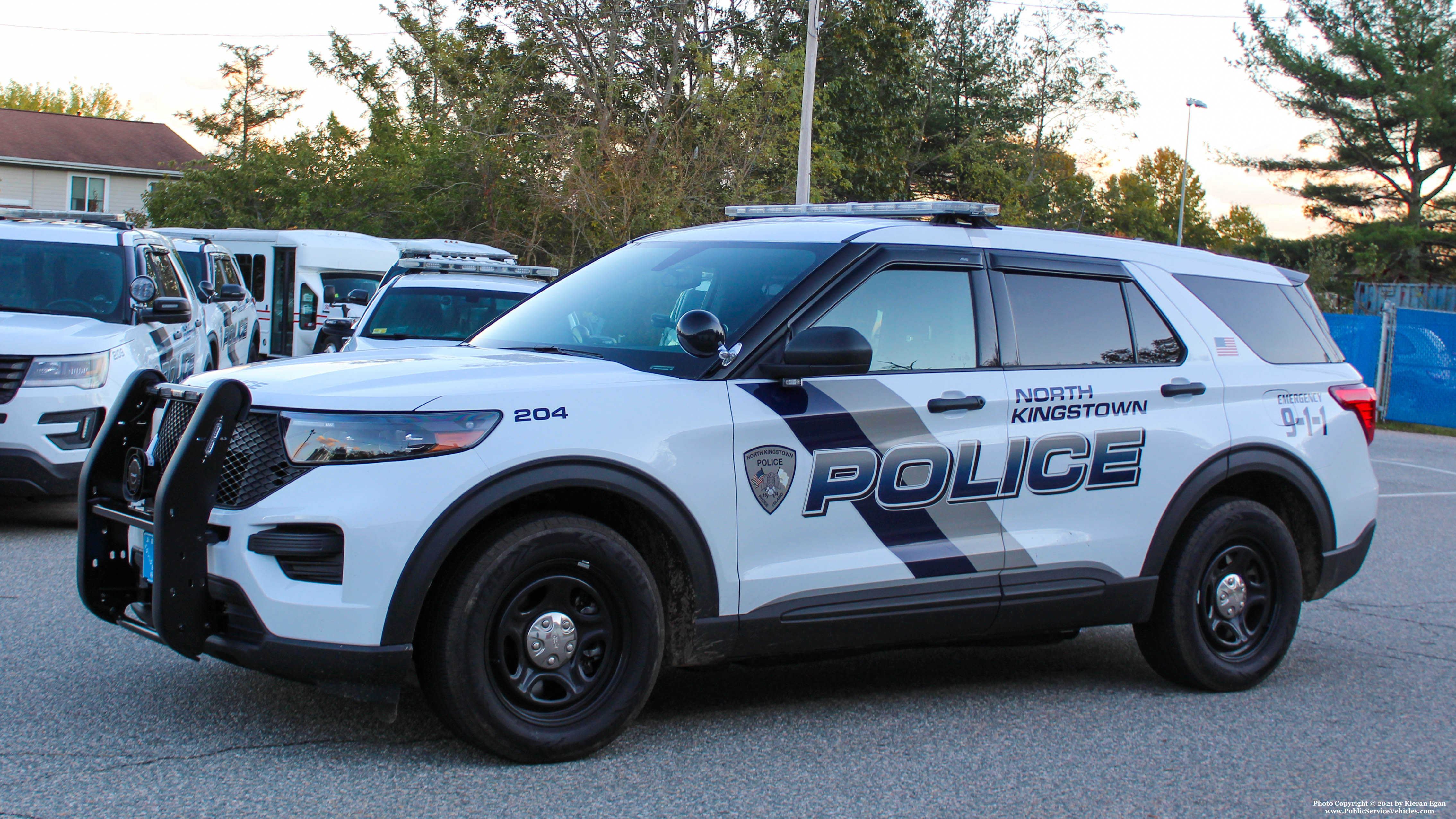 A photo  of North Kingstown Police
            Cruiser 204, a 2021 Ford Police Interceptor Utility             taken by Kieran Egan