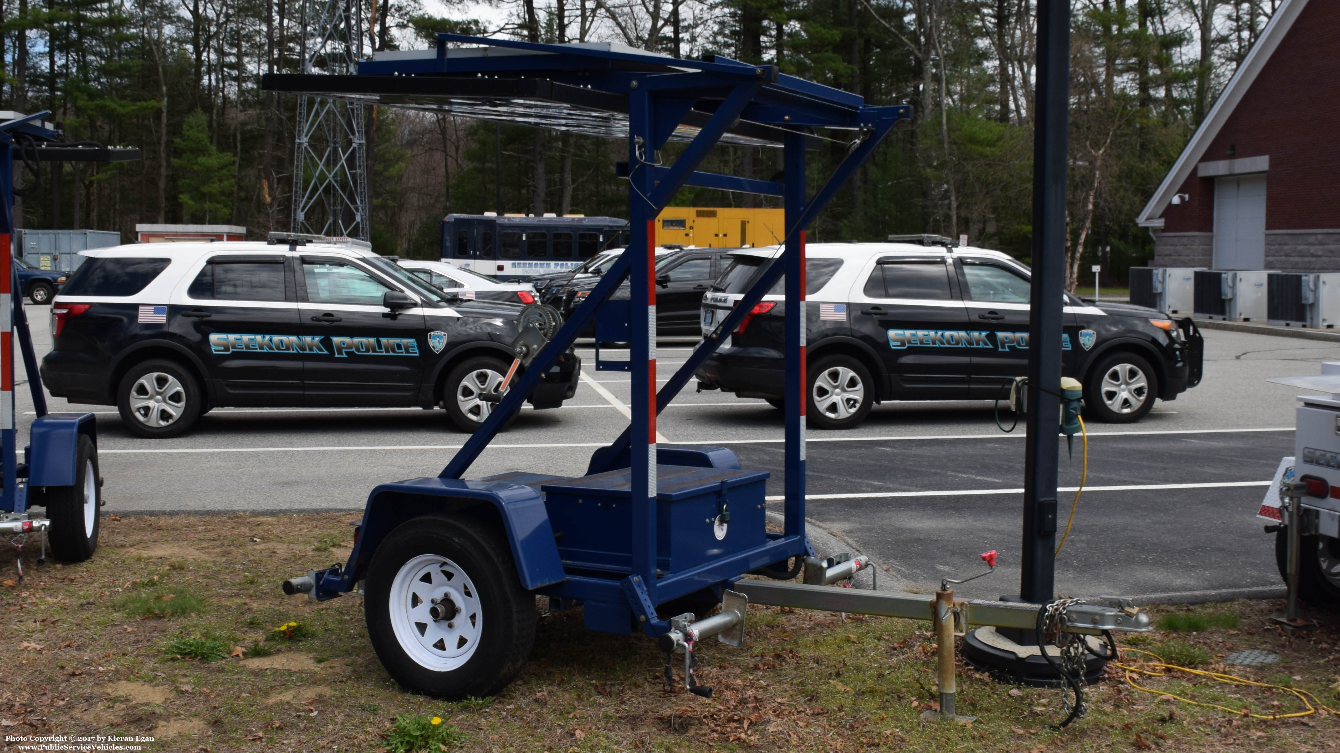 A photo  of Seekonk Police
            Message Trailer, a 2010 Addco Message Trailer             taken by Kieran Egan