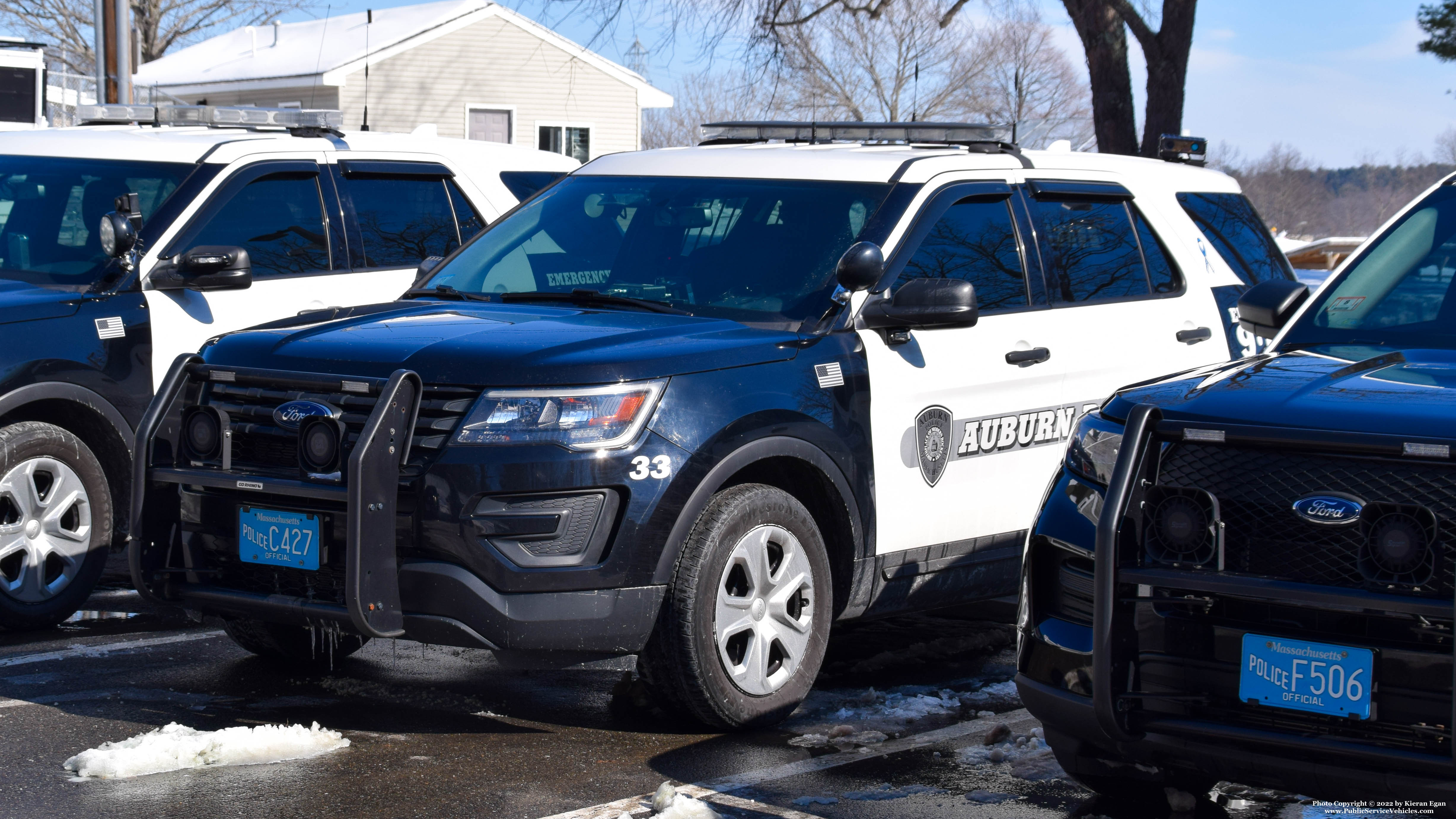 A photo  of Auburn Police
            Car 33, a 2017 Ford Police Interceptor Utility             taken by Kieran Egan