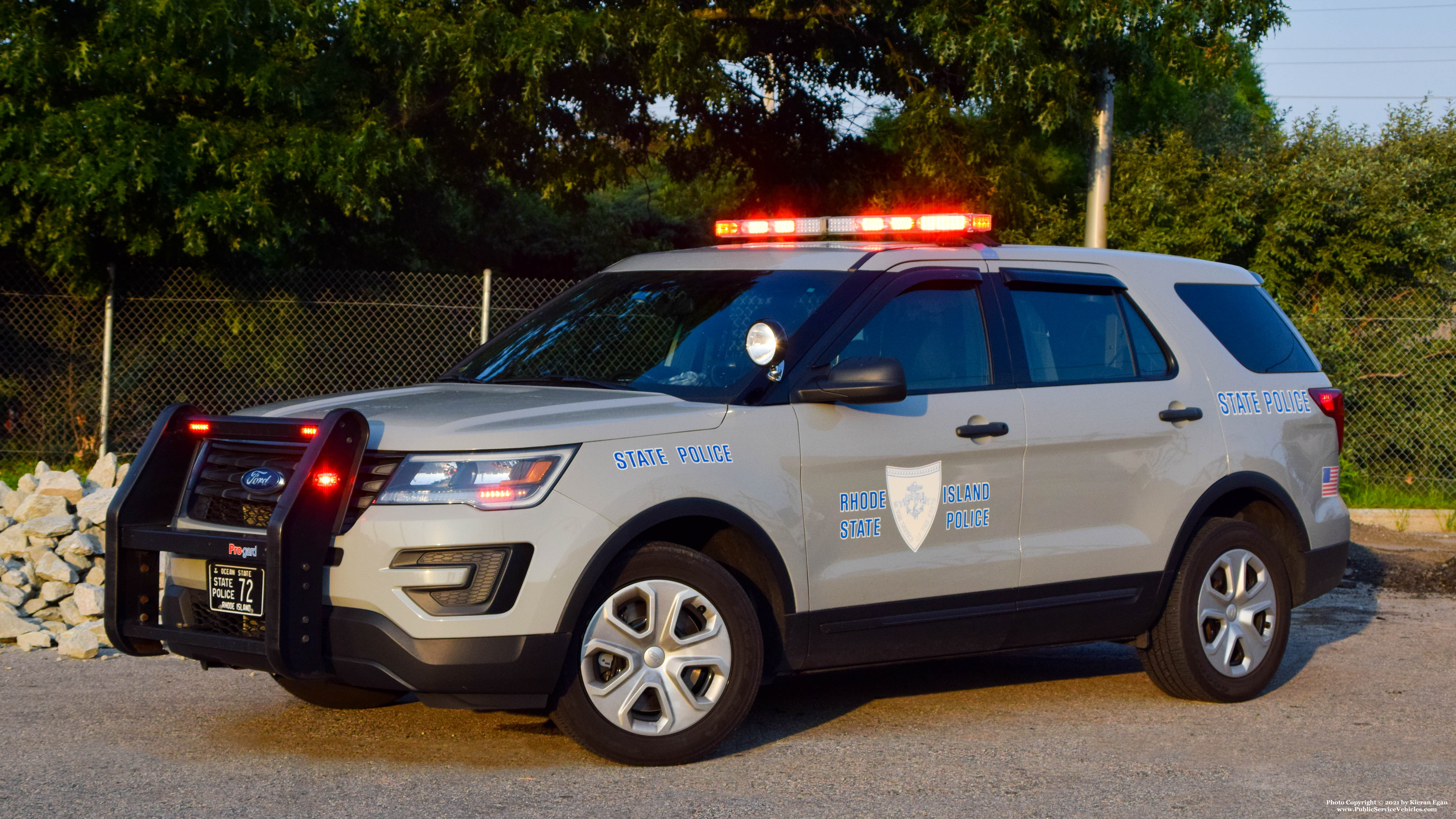 A photo  of Rhode Island State Police
            Cruiser 72, a 2017 Ford Police Interceptor Utility             taken by Kieran Egan