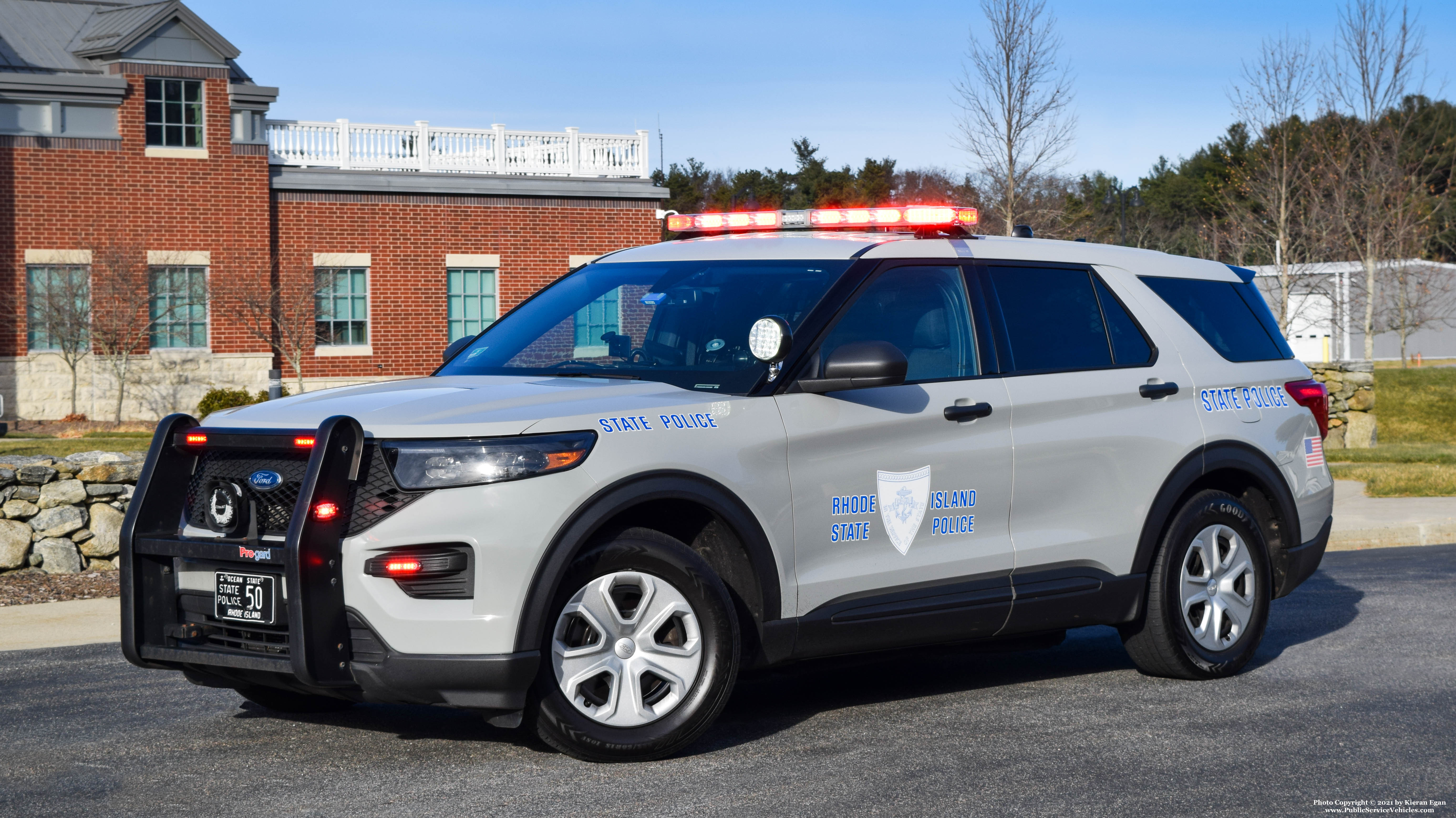 A photo  of Rhode Island State Police
            Cruiser 50, a 2020 Ford Police Interceptor Utility             taken by Kieran Egan