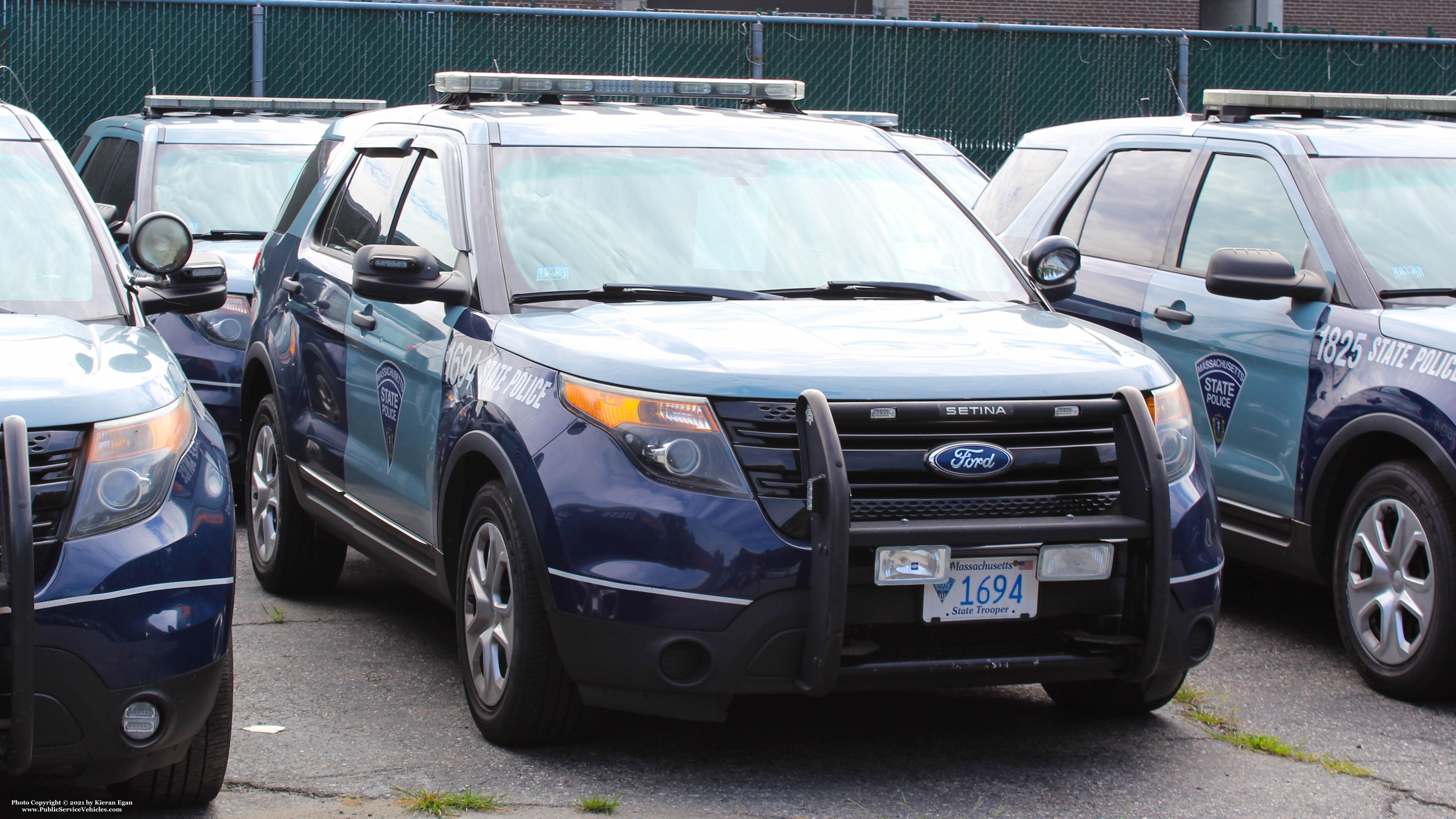 A photo  of Massachusetts State Police
            Cruiser 1694, a 2013 Ford Police Interceptor Utility             taken by Kieran Egan