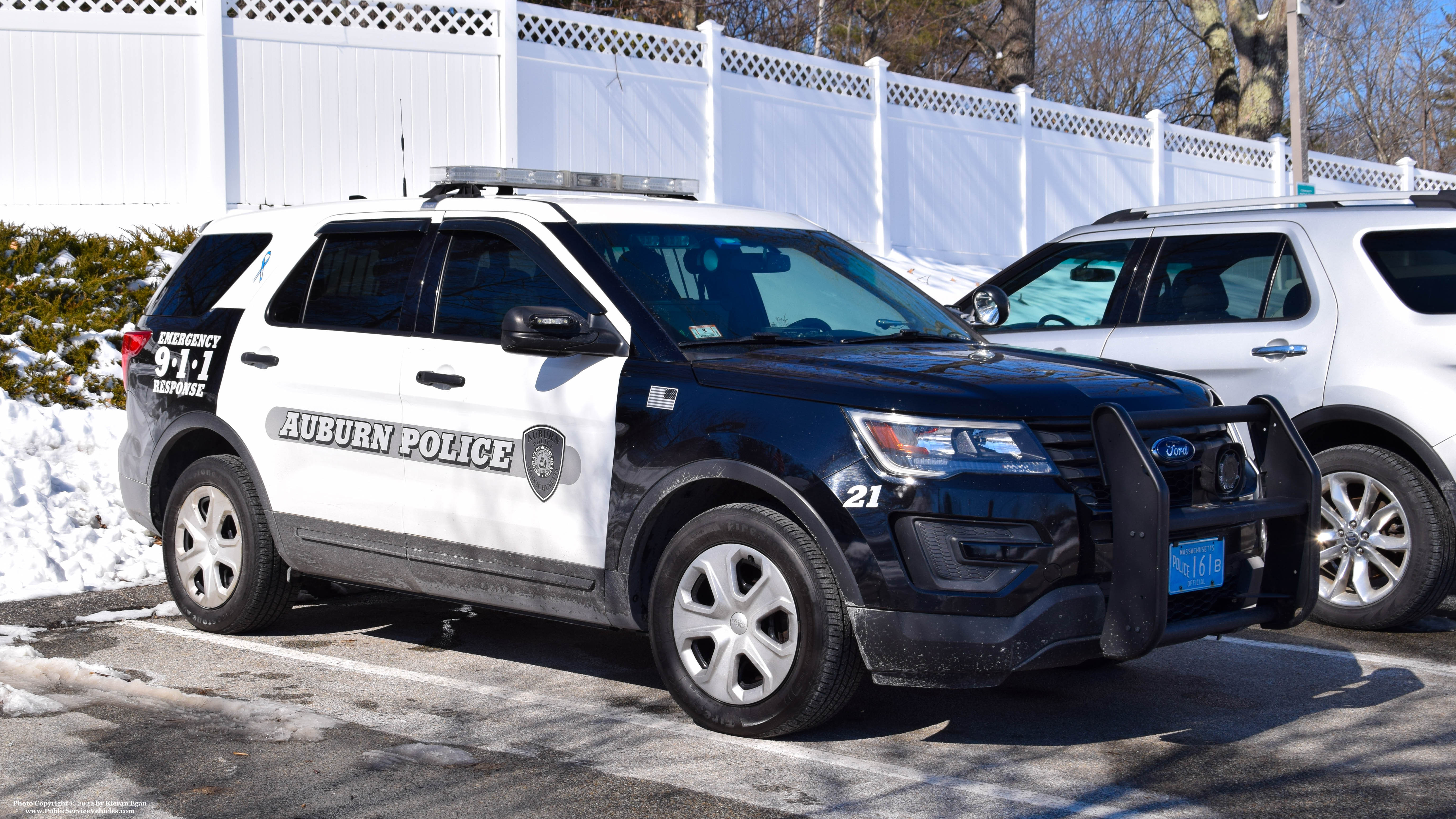 A photo  of Auburn Police
            Car 21, a 2017 Ford Police Interceptor Utility             taken by Kieran Egan